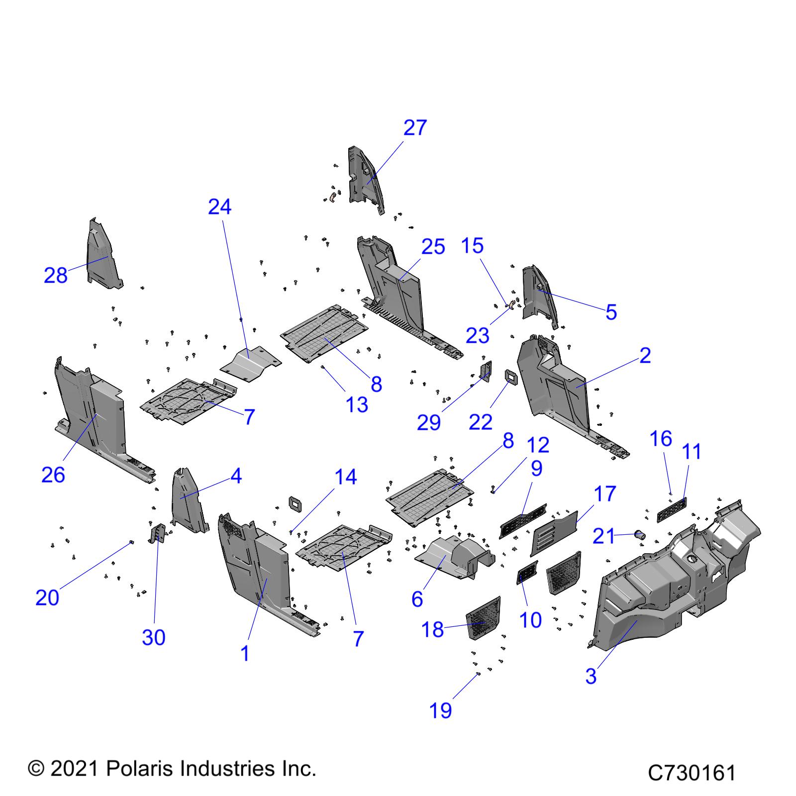 BODY, FLOOR and ROCKERS - R22M4A57B1/EB5/B9 (C730161)