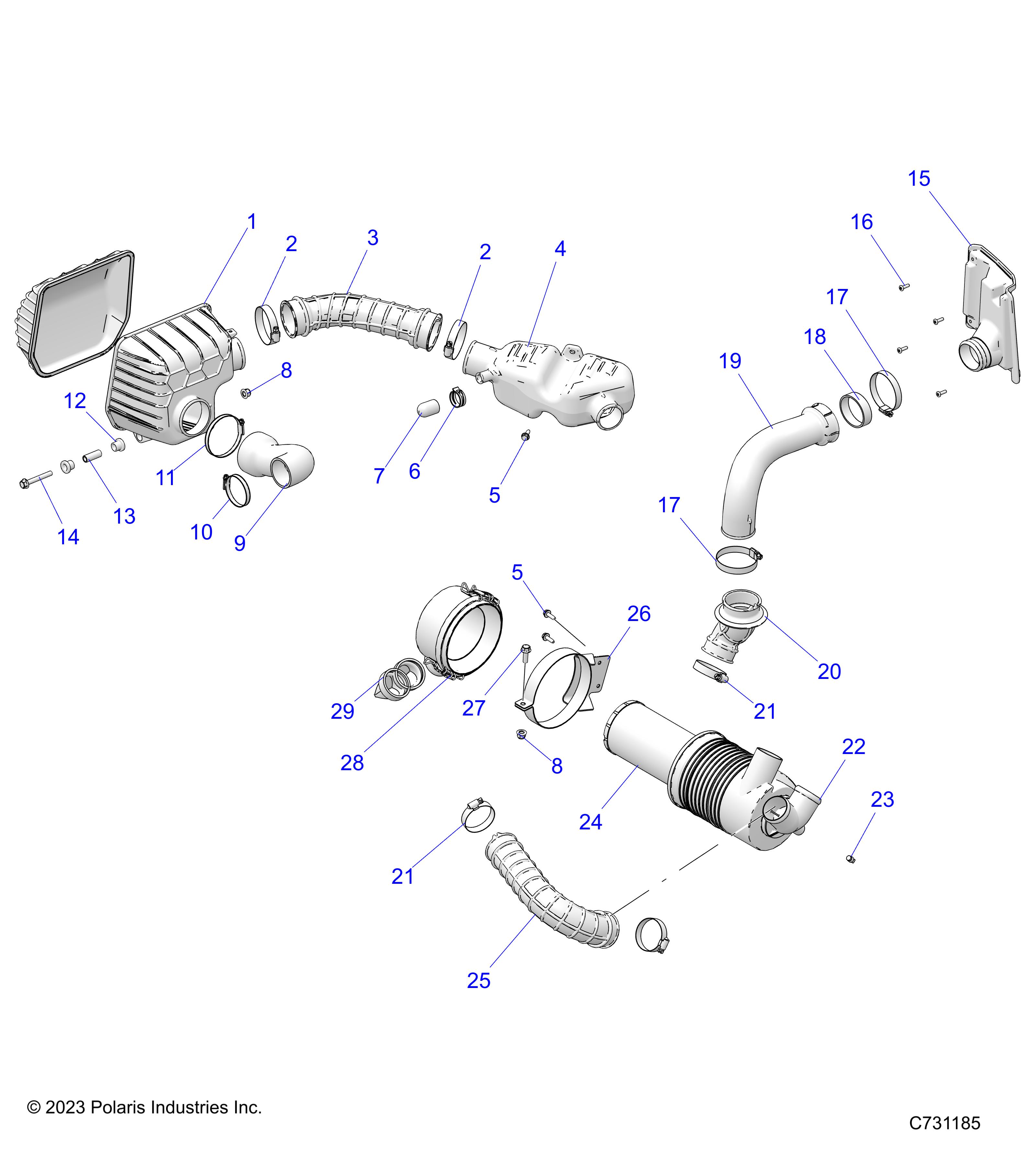 ENGINE, AIR INTAKE - R18RVAD1B1 (C731185) (FROM 01/08/2018)