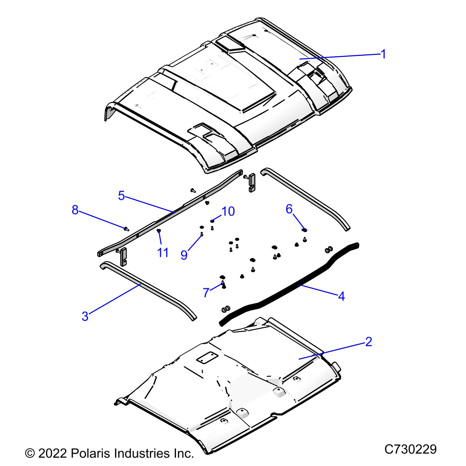 BODY, ROOF, LINER AND SEALS - R24MAU57B4/Z4/B9/Z9 (C730229)