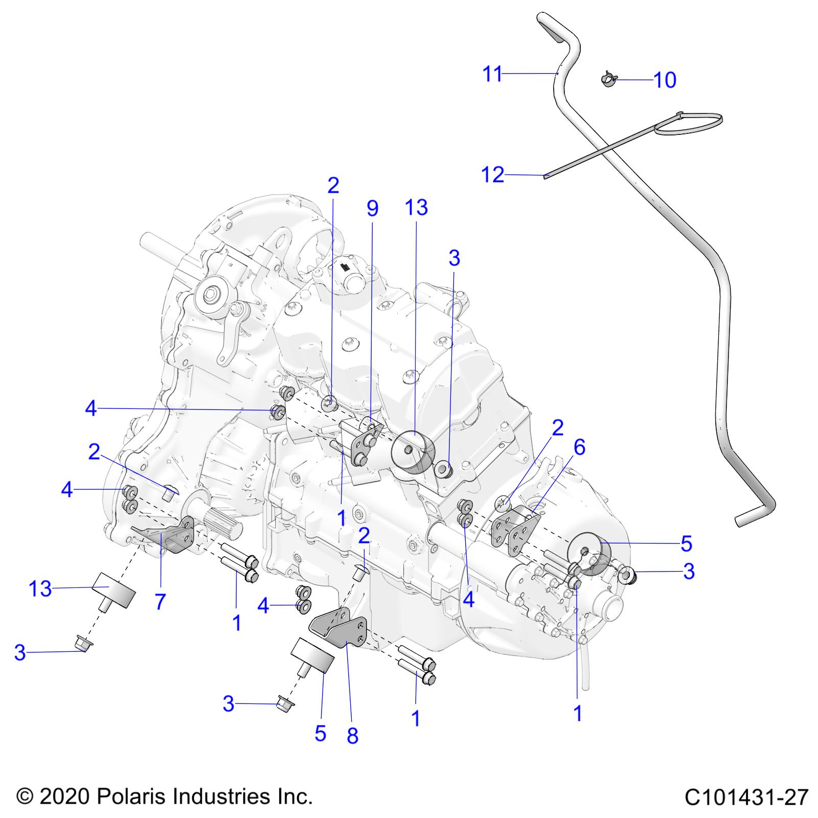 ENGINE, TRANSMISSION MOUNTING & LONG BLOCK - A20SYE95PH (C101431-27)