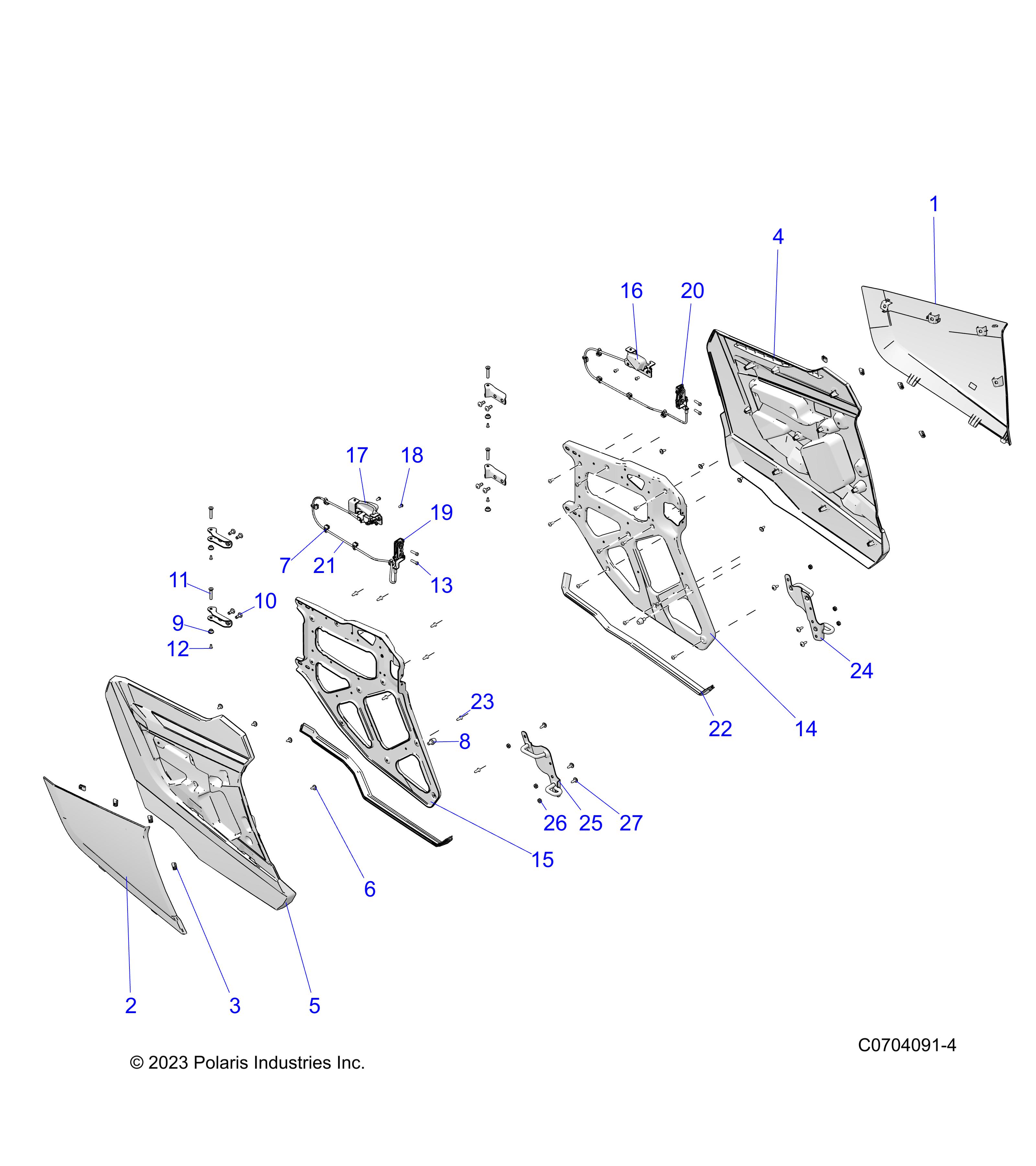 BODY, DOORS, REAR - Z24NMF99AR/AM/BR/BM (C0704091-4)