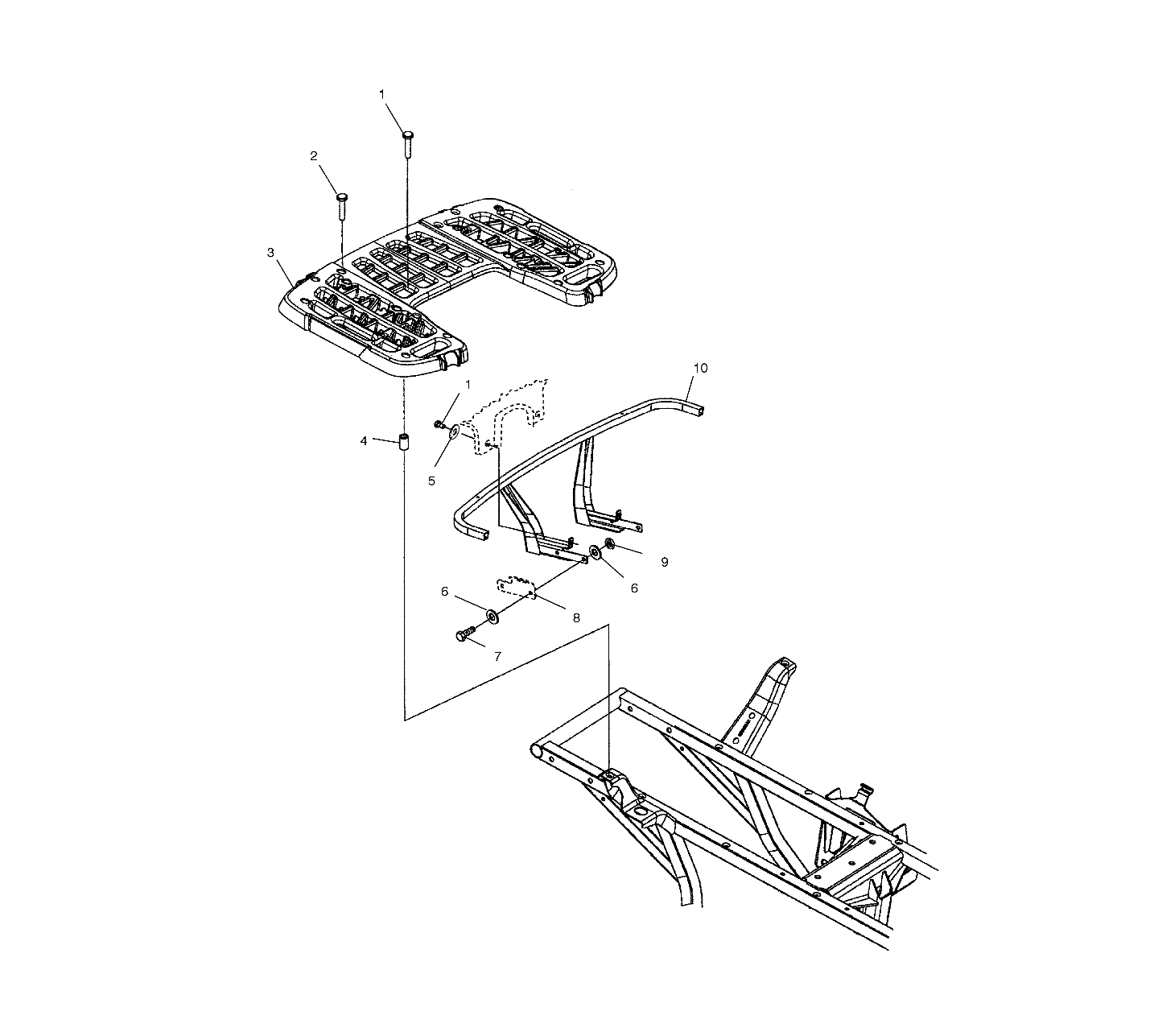 REAR RACK MOUNTING - A04CH42AA/AE/AG (4986068606A06)