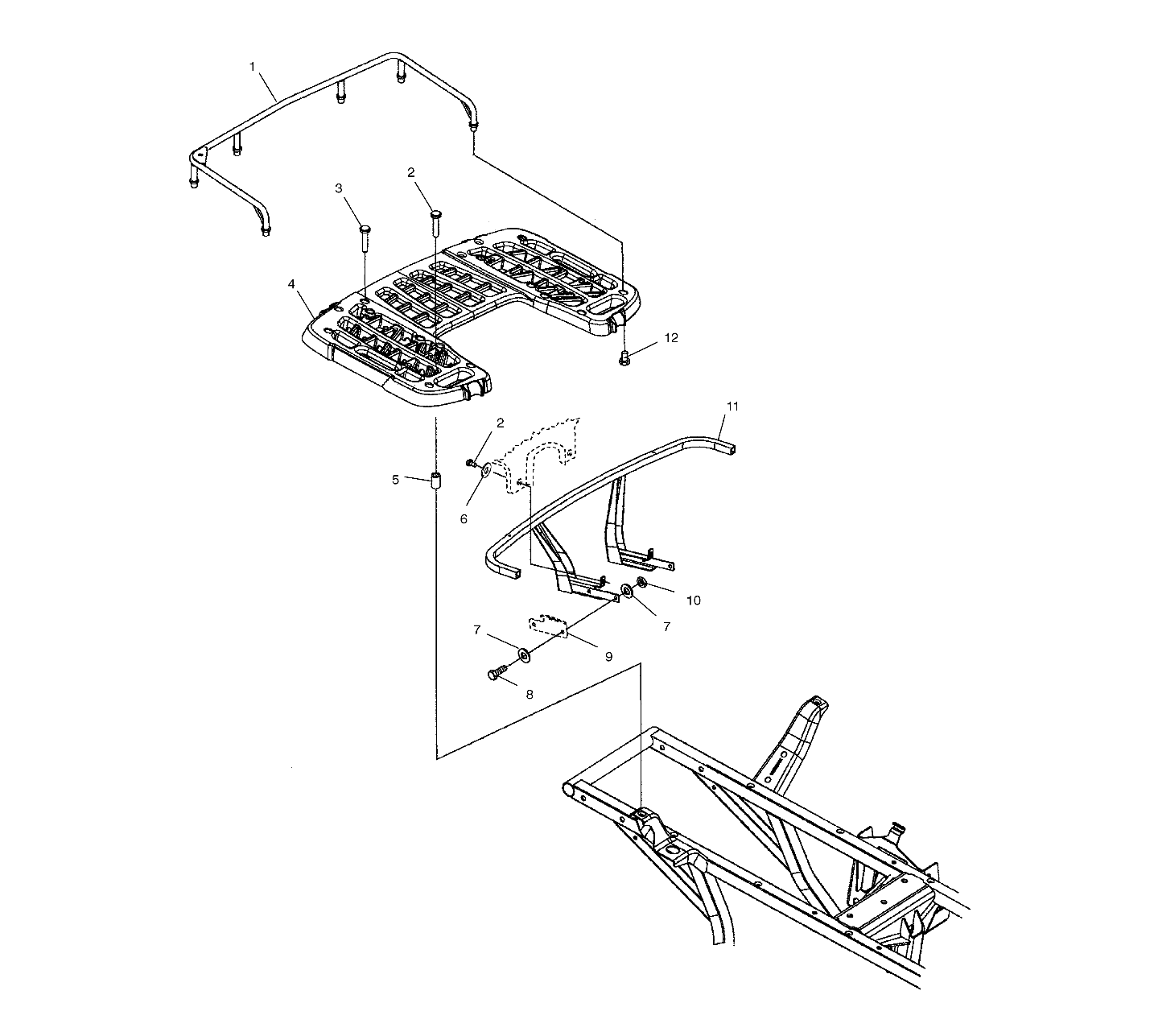 REAR RACK MOUNTING - A04CH50AA/AC/AE/AG (4986088608A06)