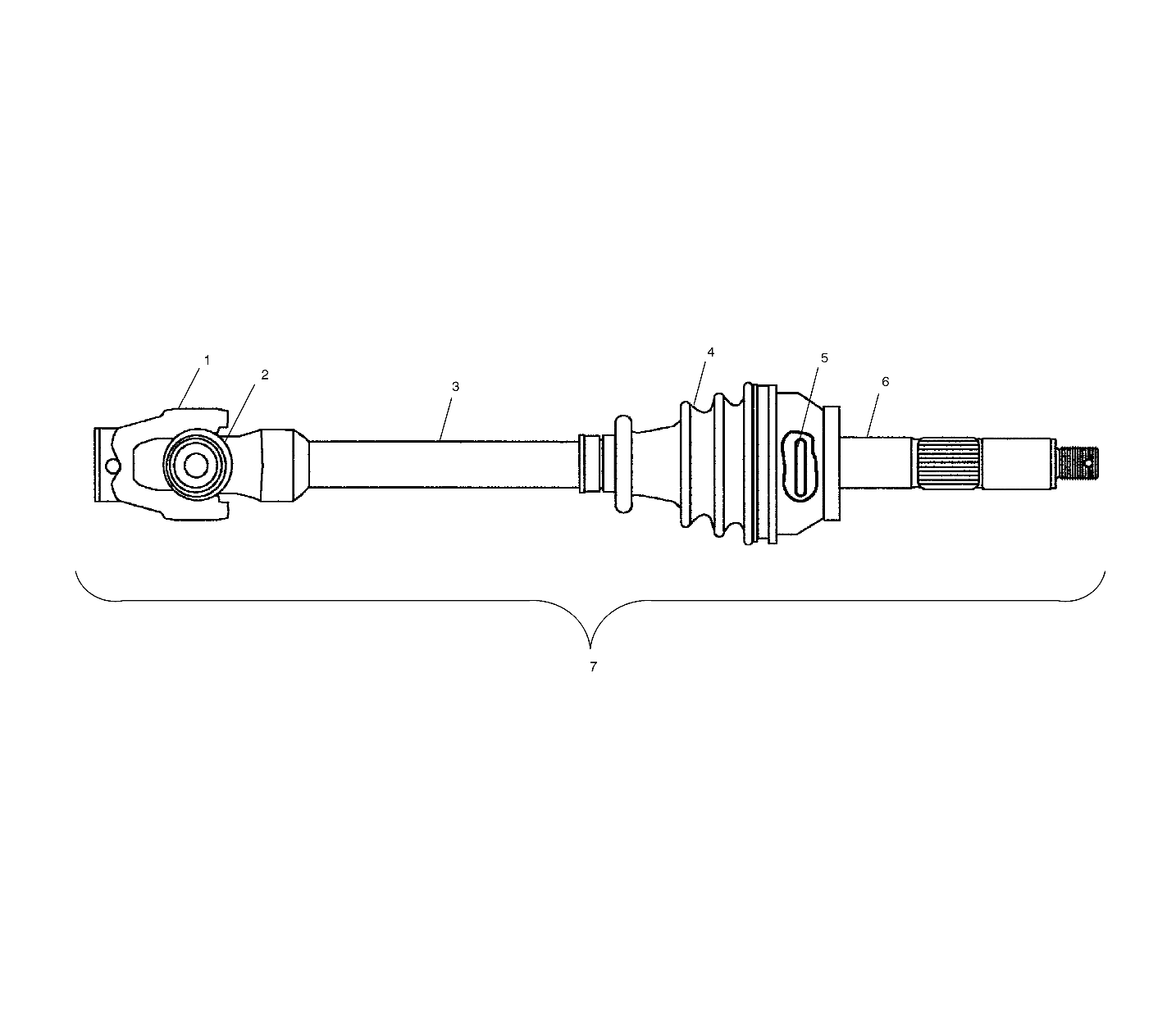 DRIVE SHAFT - A04CH50AA/AC/AE/AG (4986088608B08)