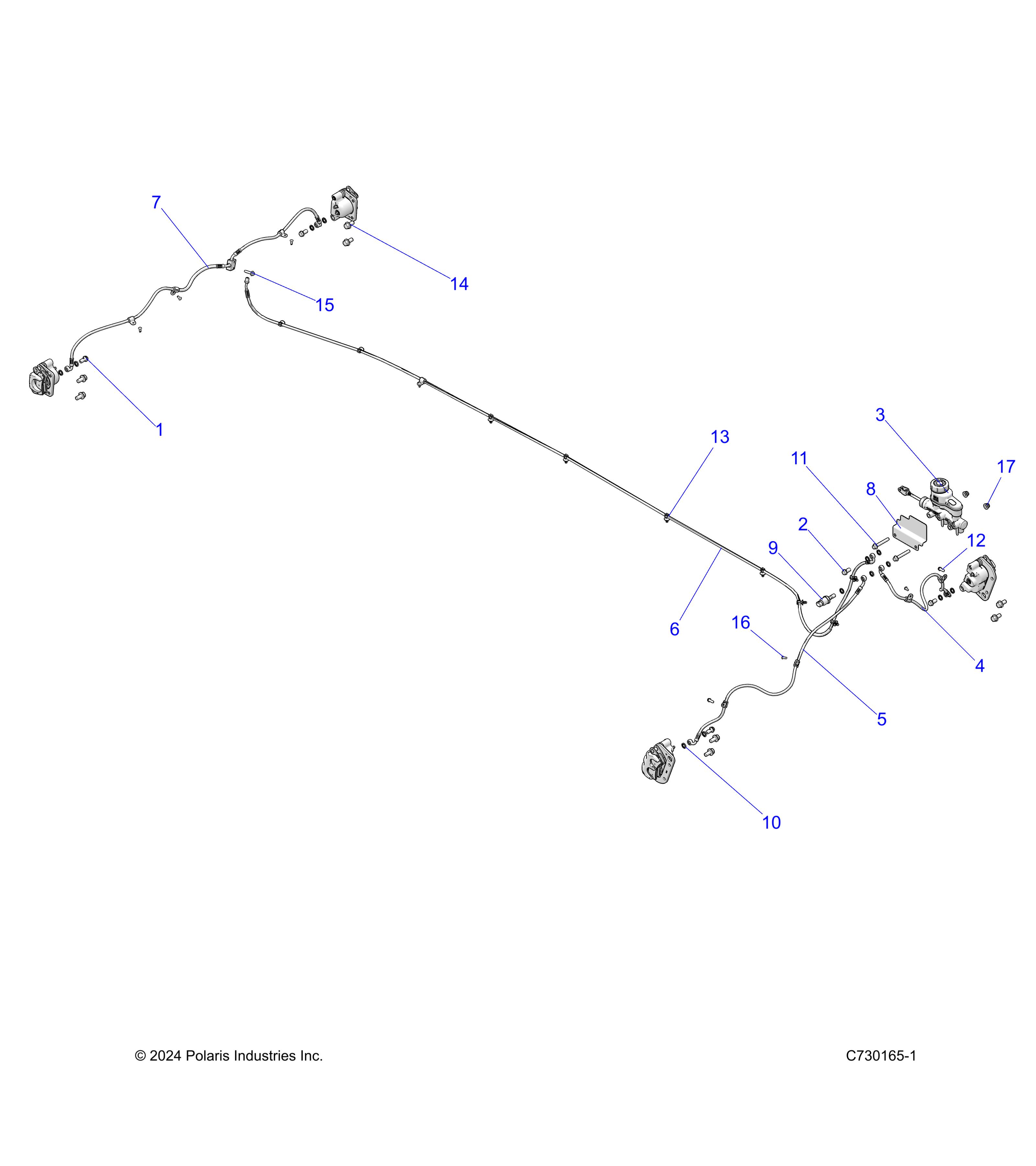 BRAKES, BRAKE LINES and MASTER CYLINDER - R25M4E57L5 (C730165-1)