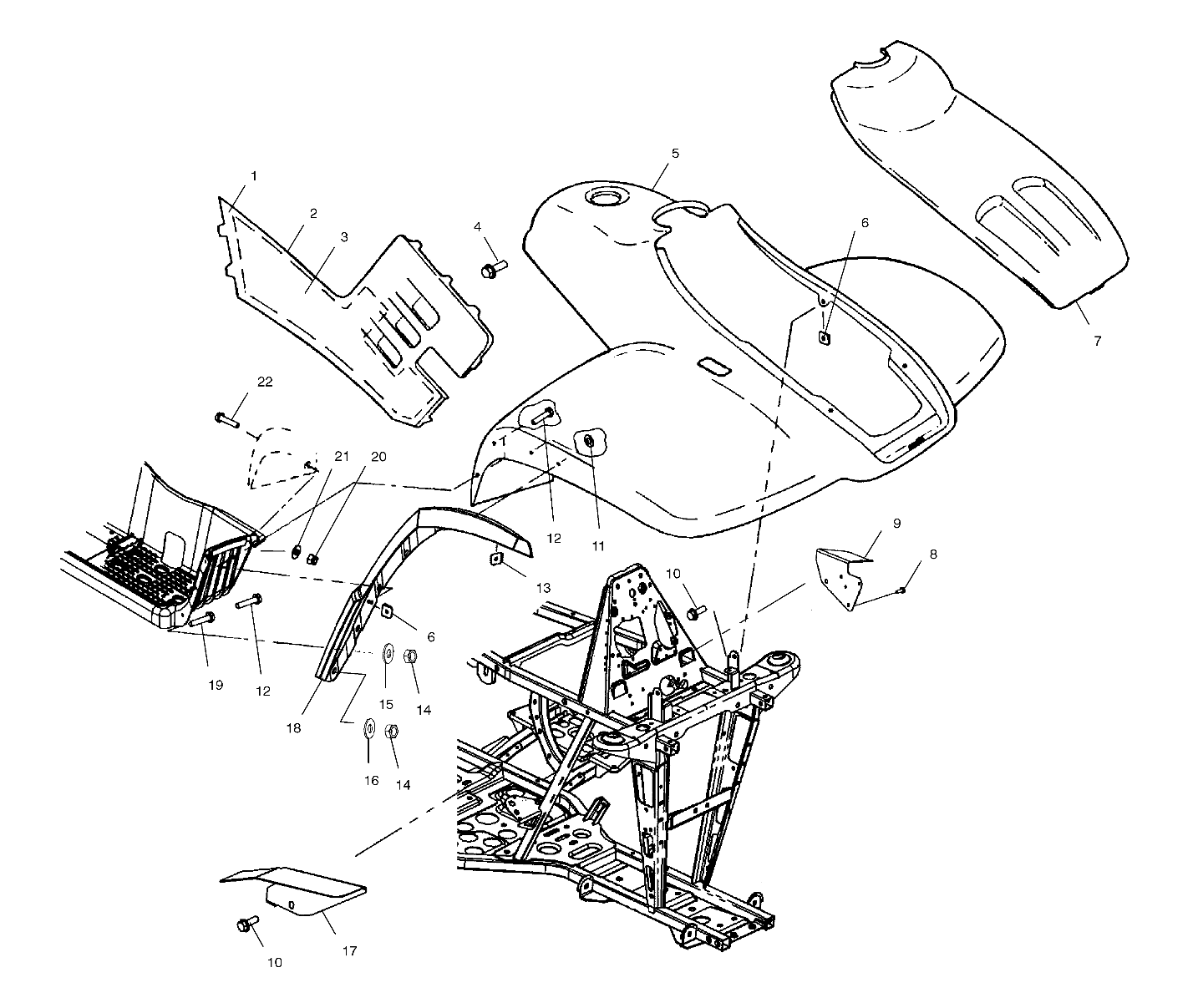 FRONT CAB - A04CH59AF/AH/AJ/AT/AV (4986108610A05)