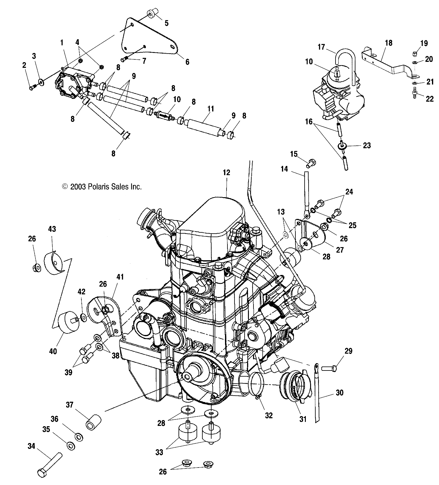 ENGINE MOUNTING - A04CH59AF/AH/AJ/AT/AV (4986108610A13)