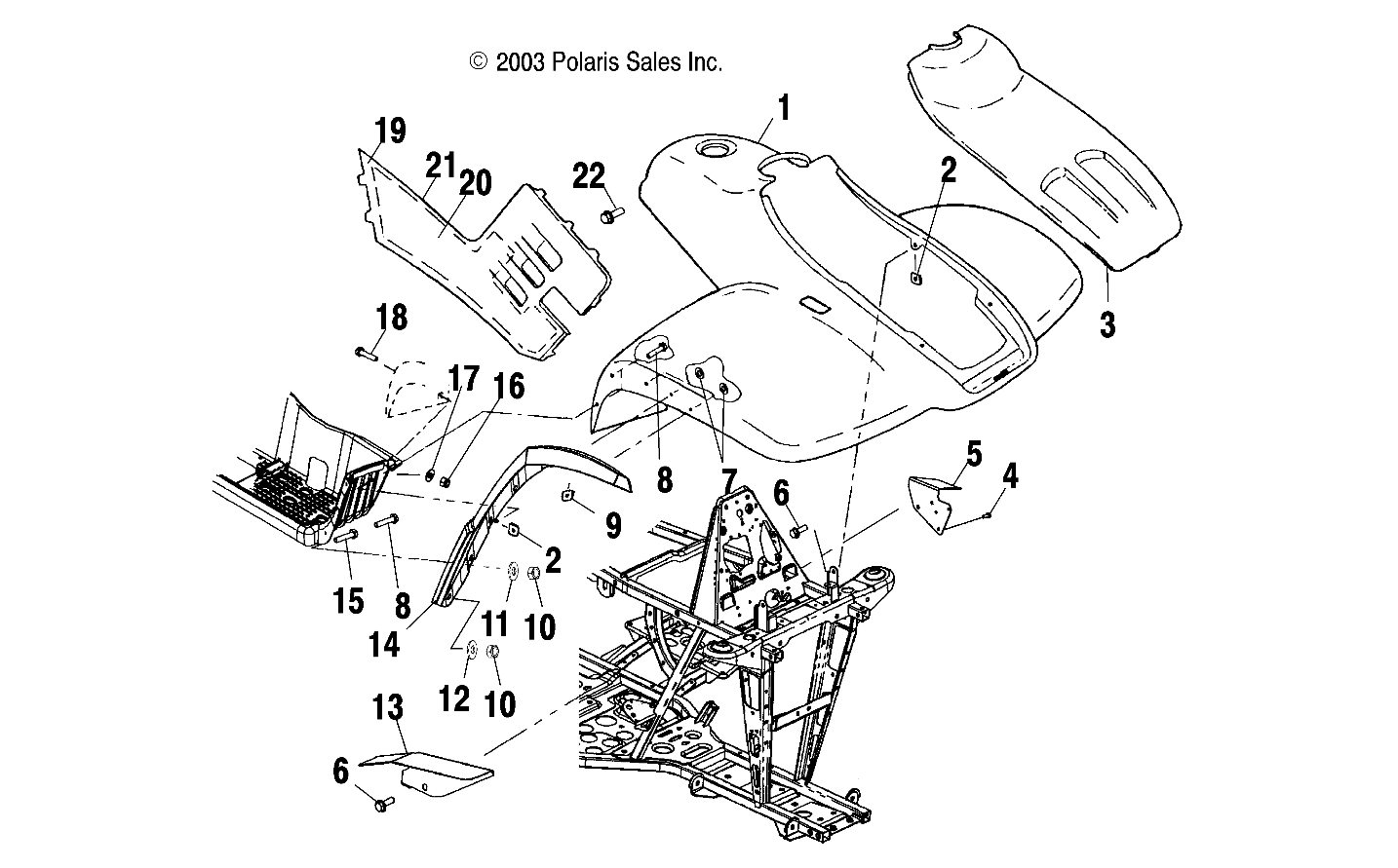 FRONT CAB - A04CH68AC/AF/AH/AJ/AT/AV (4986128612A05)