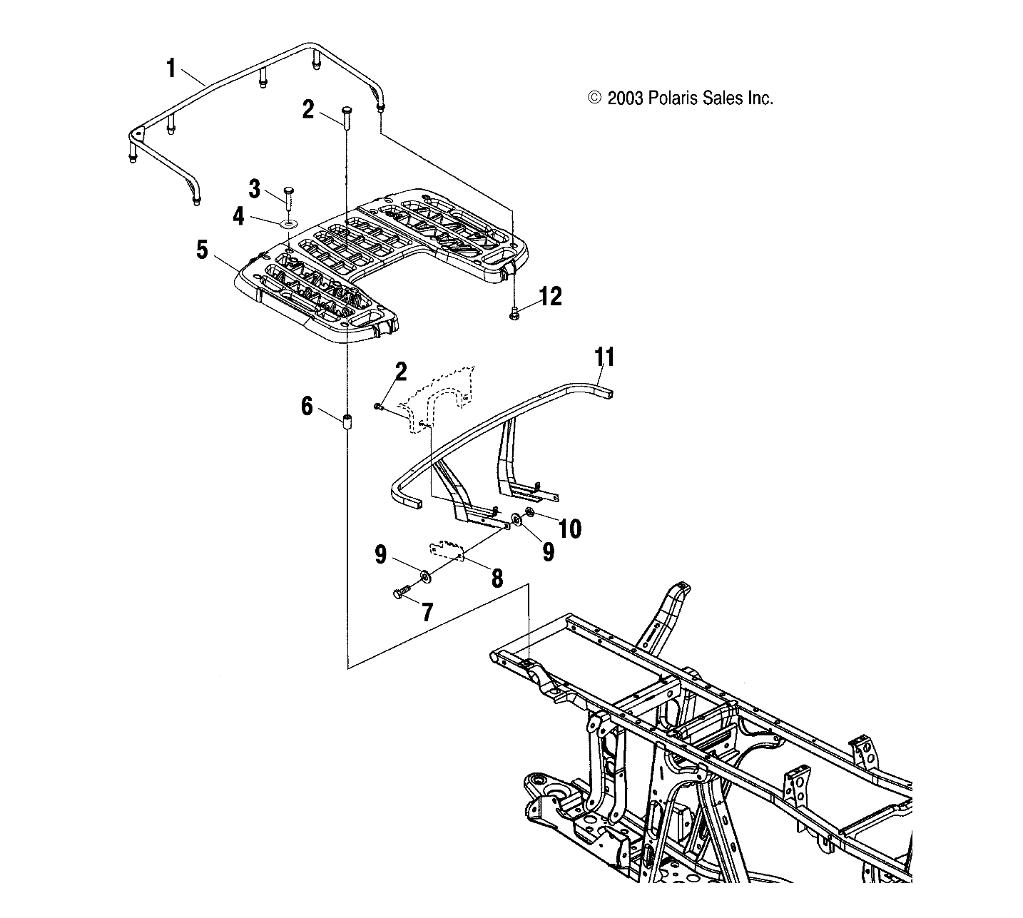 REAR RACK MOUNTING - A04CH68AC/AF/AH/AJ/AT/AV (4986128612A06)