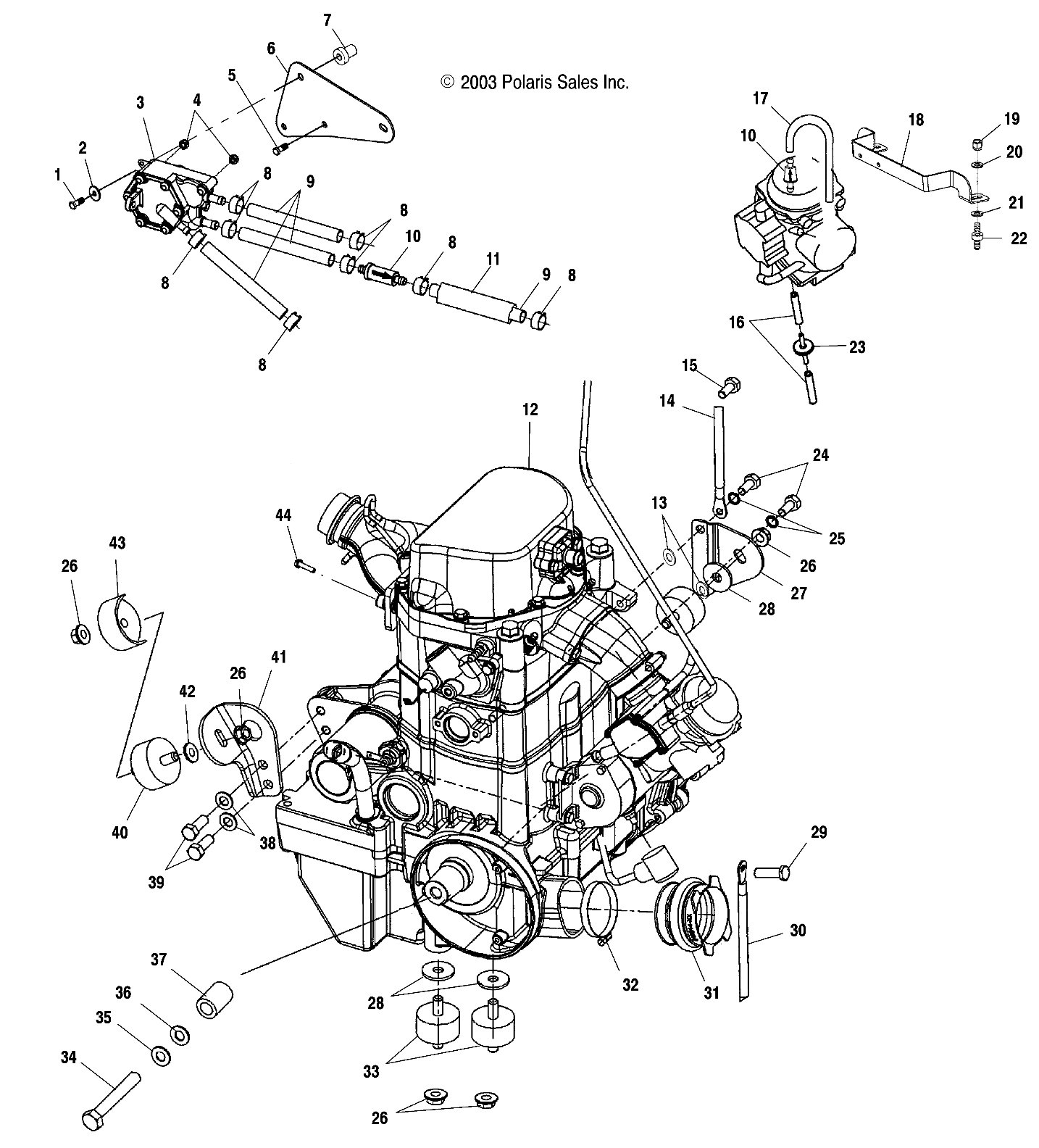 ENGINE MOUNTING - A04CH68AC/AF/AH/AJ/AT/AV (4986128612A13)