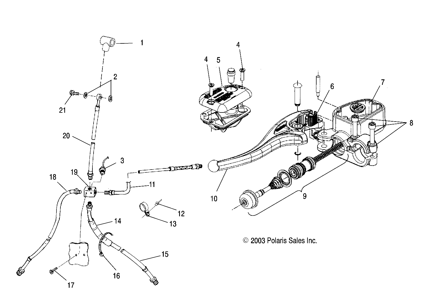 CONTROLS - MASTER CYLINDER/BRAKE LINE - A04CH68AC/AF/AH/AJ/AT/AV (4986128612B13)