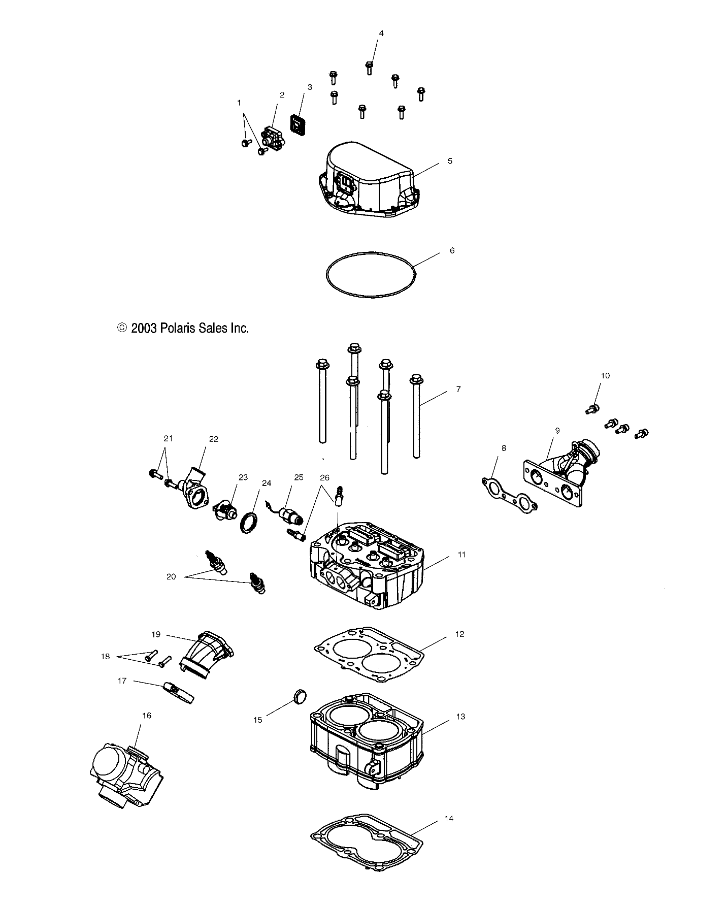 CYLINDER and CYLINDER HEAD - A04CH68AC/AF/AH/AJ/AT/AV (4986128612D05)