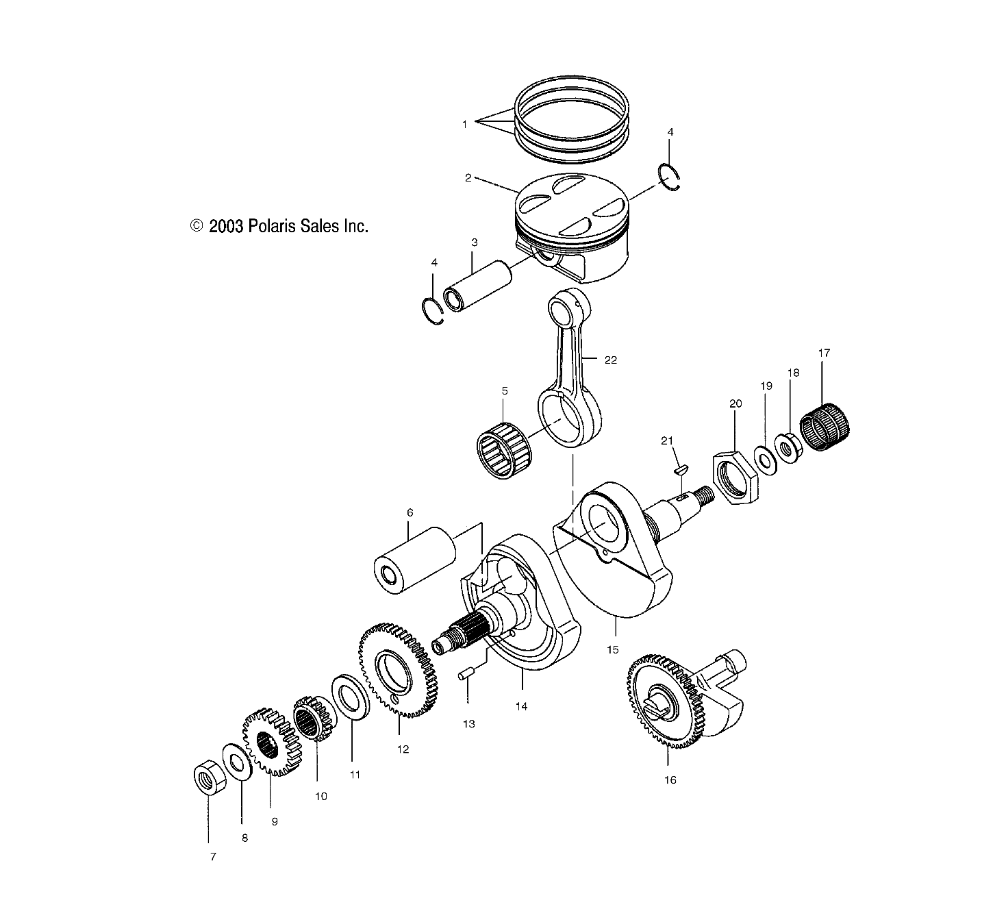 CRANKSHAFT and PISTON - A04GJ50AA/AB/AC/AD (4986168616D01)