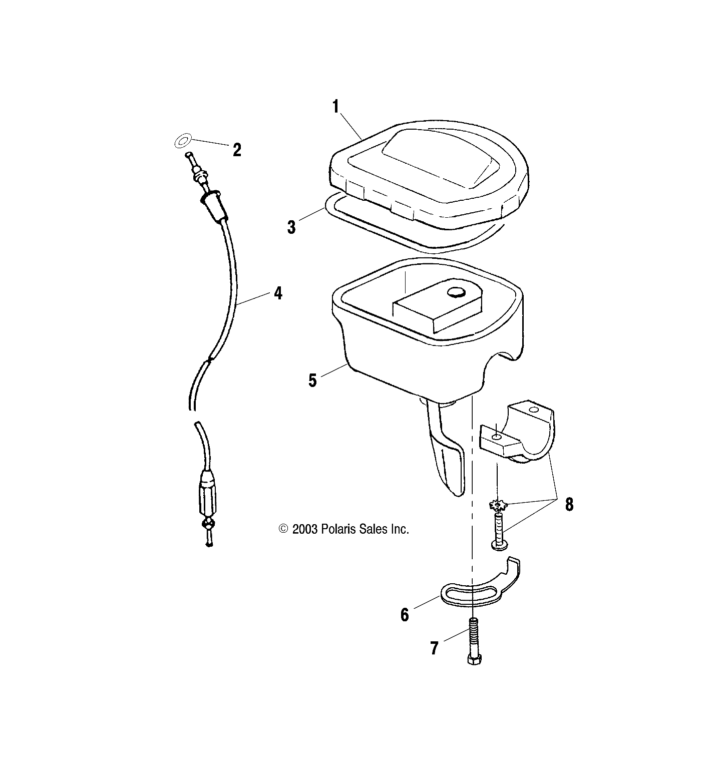 CONTROLS-THROTTLE ASM/CABLE - A04CB32AA/FC (4986188618B07)