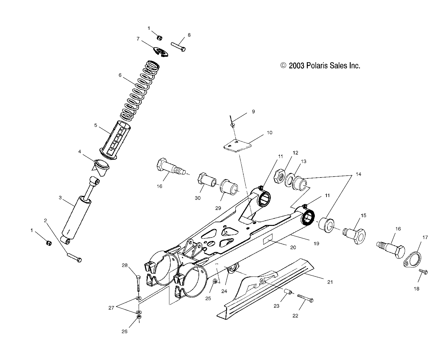 SWING ARM/SHOCK MOUNTING - A04BG50AA/FA (4986228622C07)