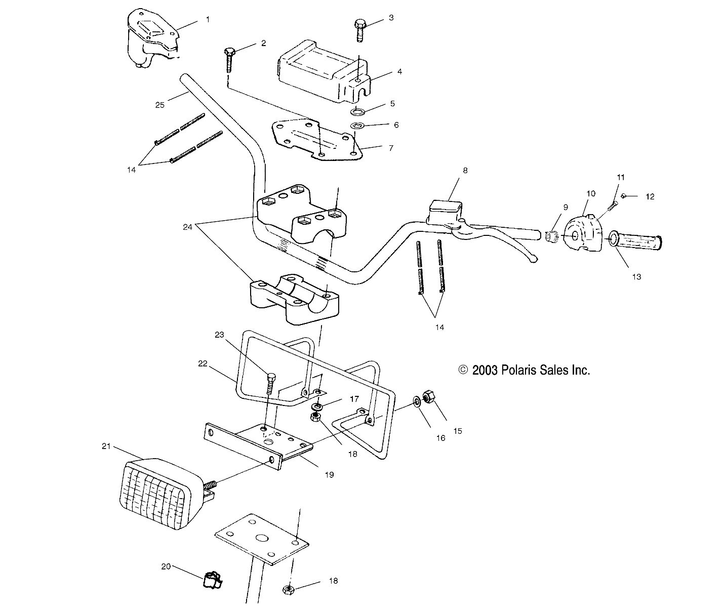 HANDLEBAR/HEADLIGHT - A04BG50AA/FA (4986228622B06)