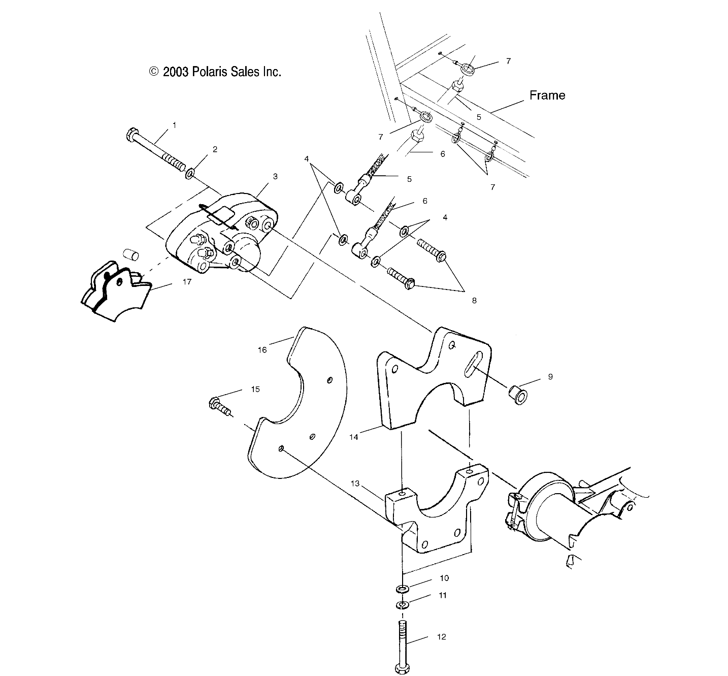 REAR CALIPER MOUNTING - A04BG50AA/FA (4986228622B13)