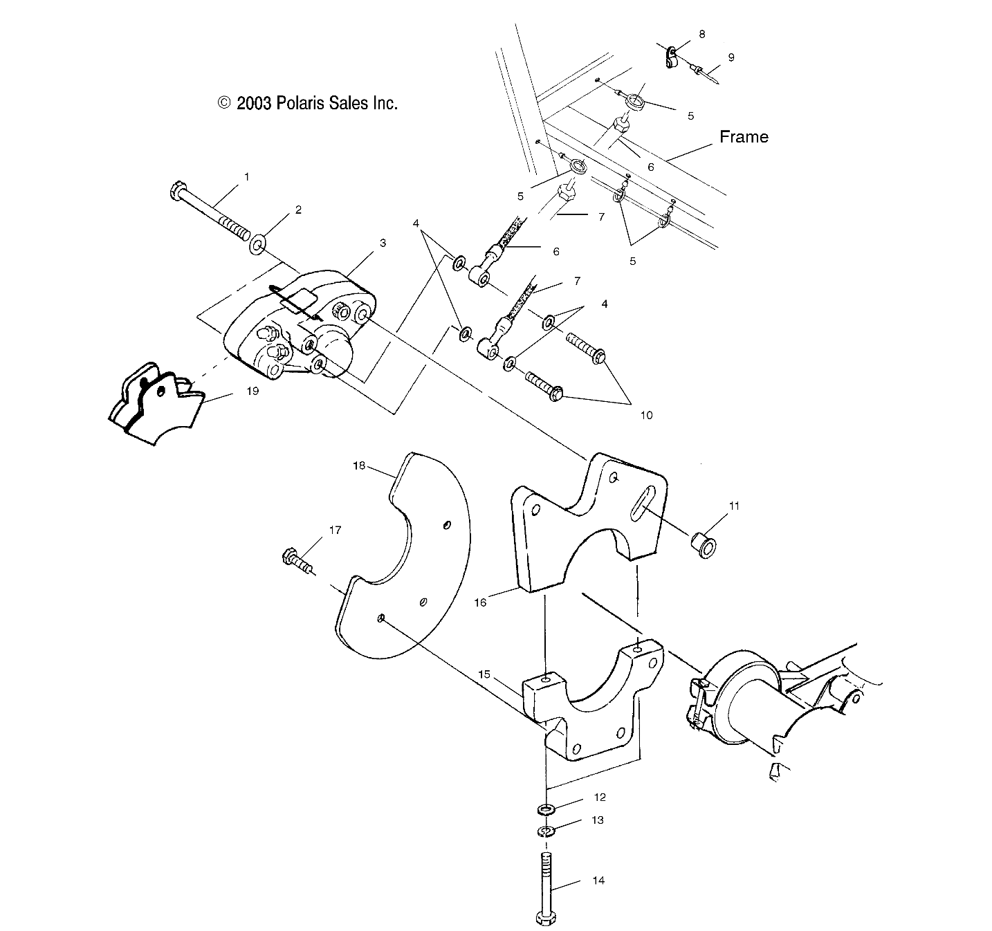 REAR CALIPER MOUNTING - A04CA32AA/AB/FA (4986248624B02)