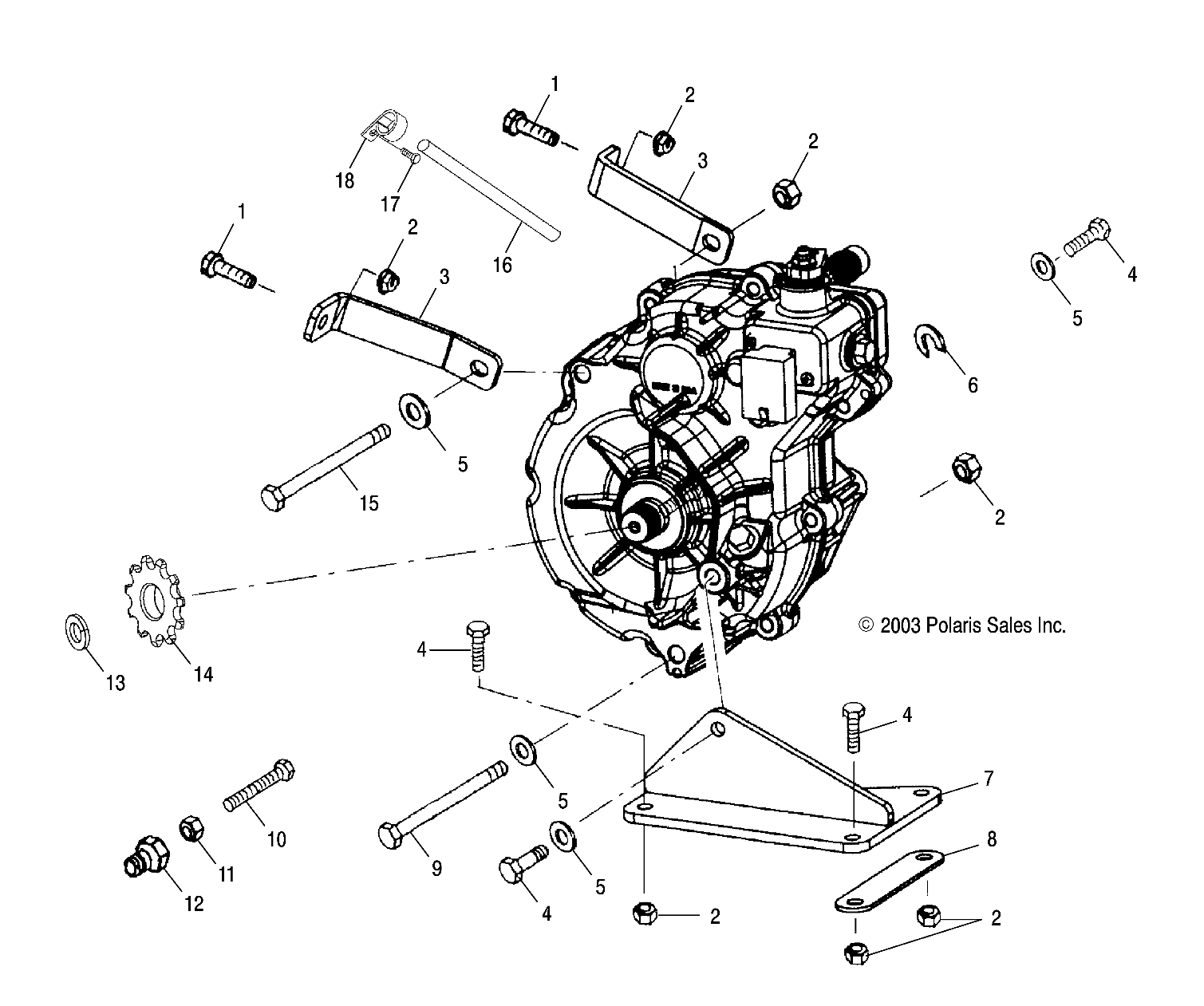 GEARCASE MOUNTING - A04CA32AA/AB/FA (4986248624C02)