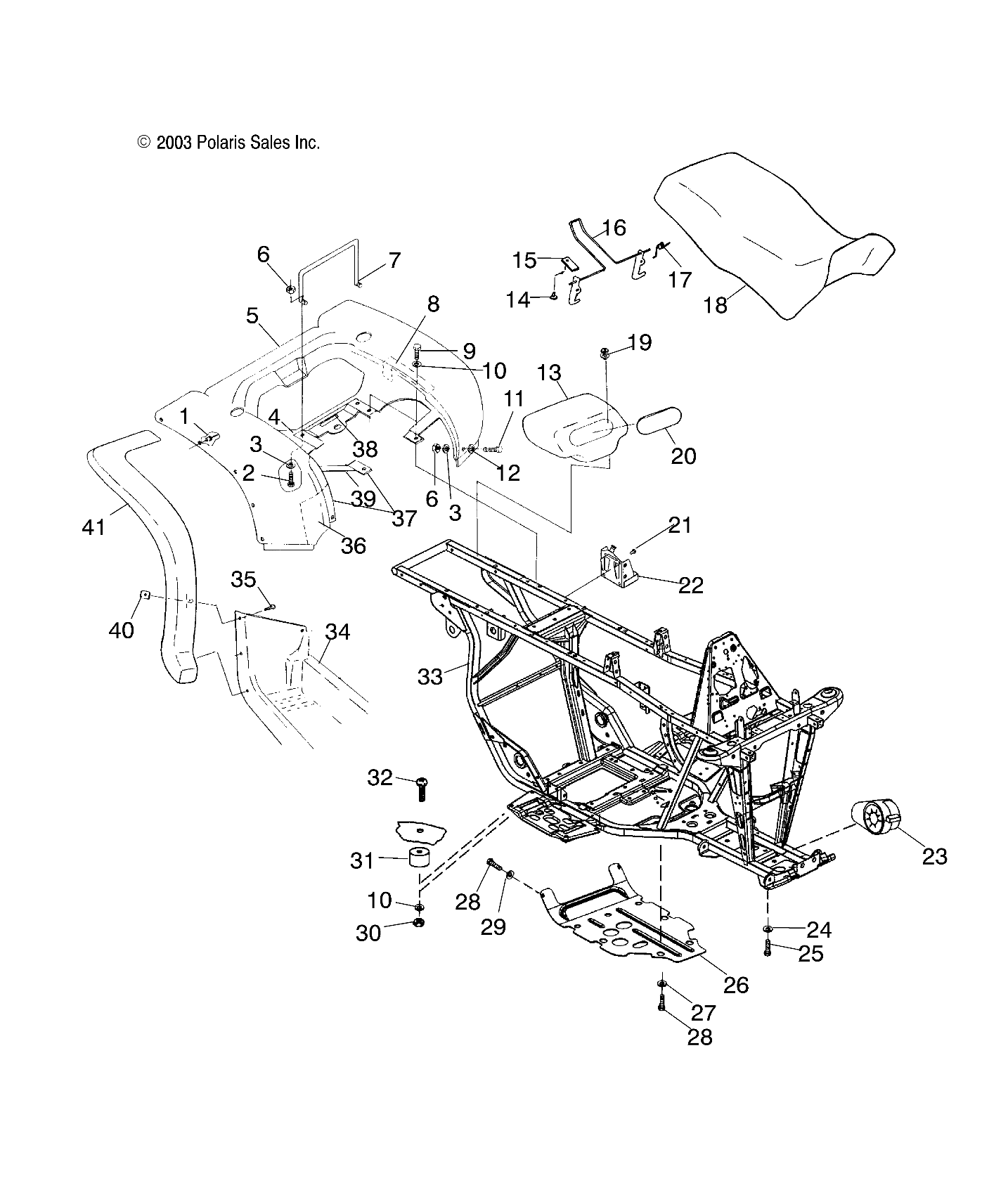 REAR CAB and SEAT - A04CD32AA/AB/AC/FB (4986268626A03)