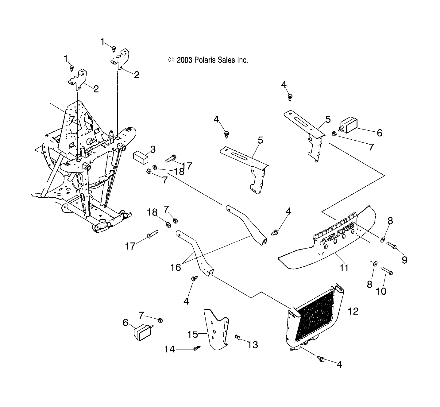 FRONT RACK and BUMPER MOUNTING - A04CD32AA/AB/AC/FB (4986268626A07)