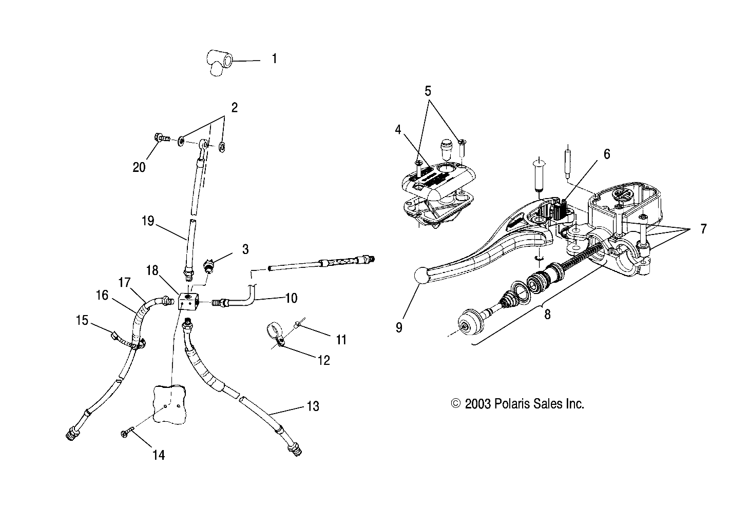 CONTROLS - MASTER CYLINDER/BRAKE LINE - A04CD32AA/AB/AC/FB (4986268626A08)