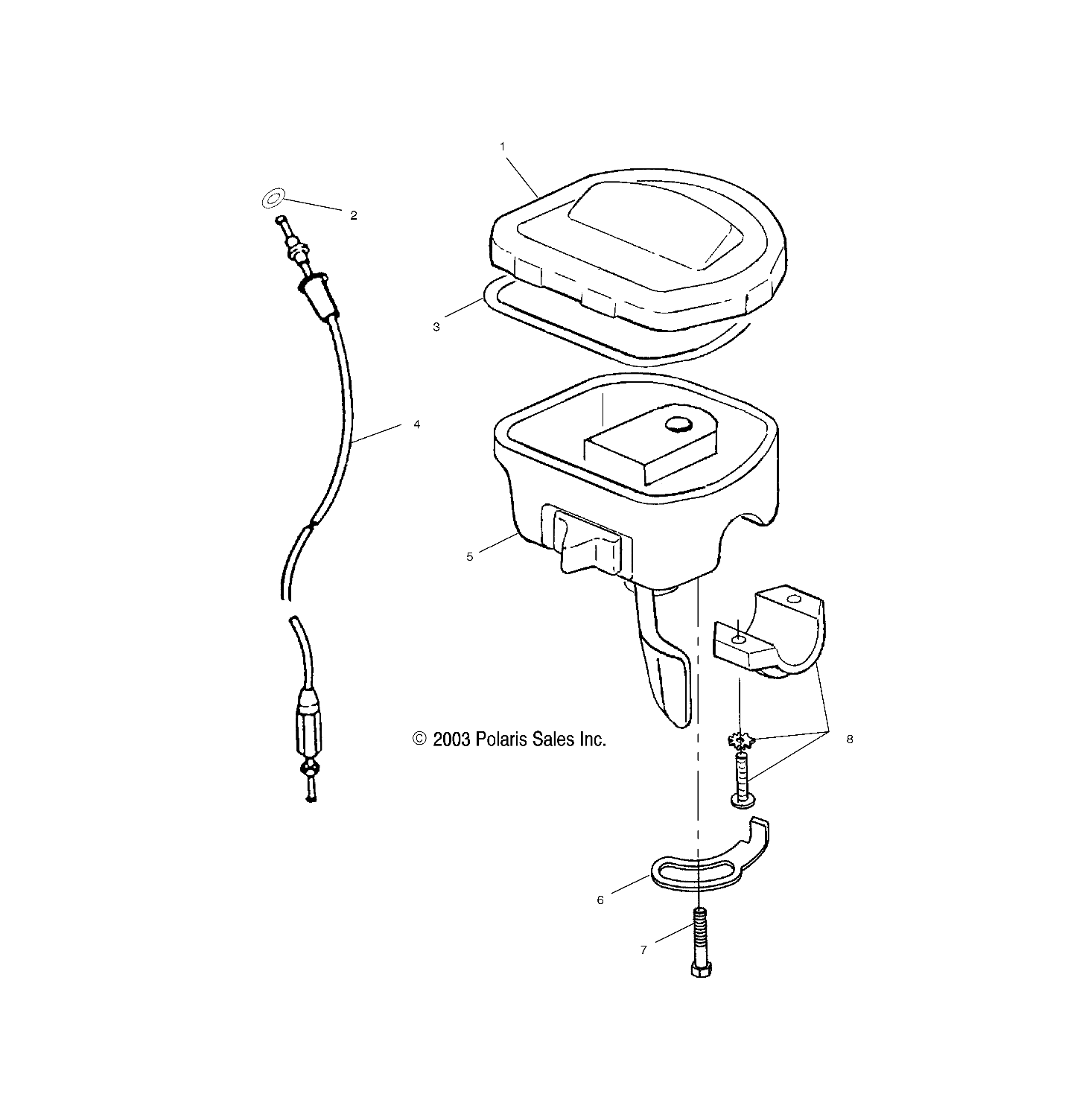 CONTROLS-THROTTLE ASM/CABLE - A04CH50AA/AC/AE/AG (4986268626B13)