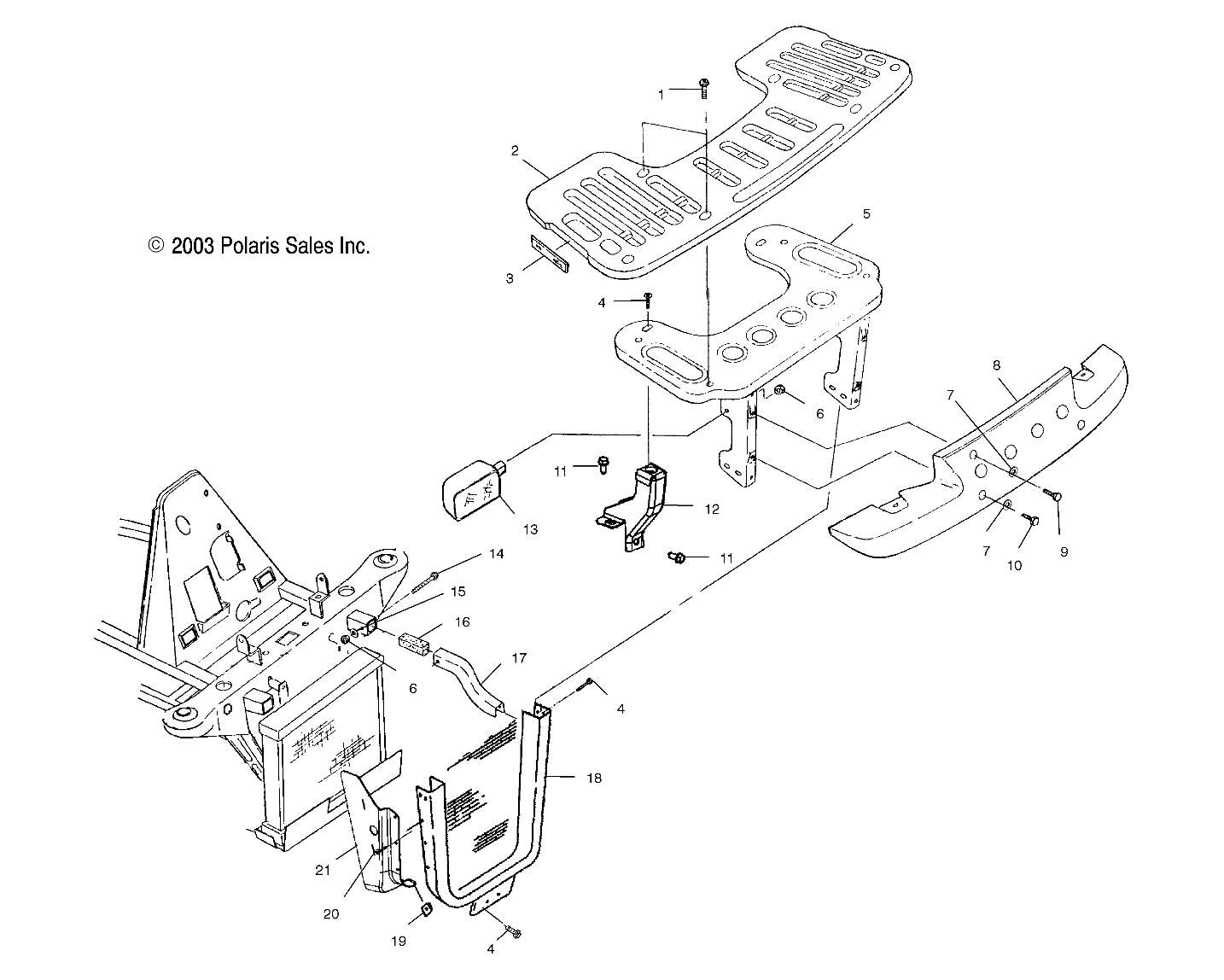 FRONT RACK and BUMPER MOUNTING - A04CL50AA (4986288628A06)