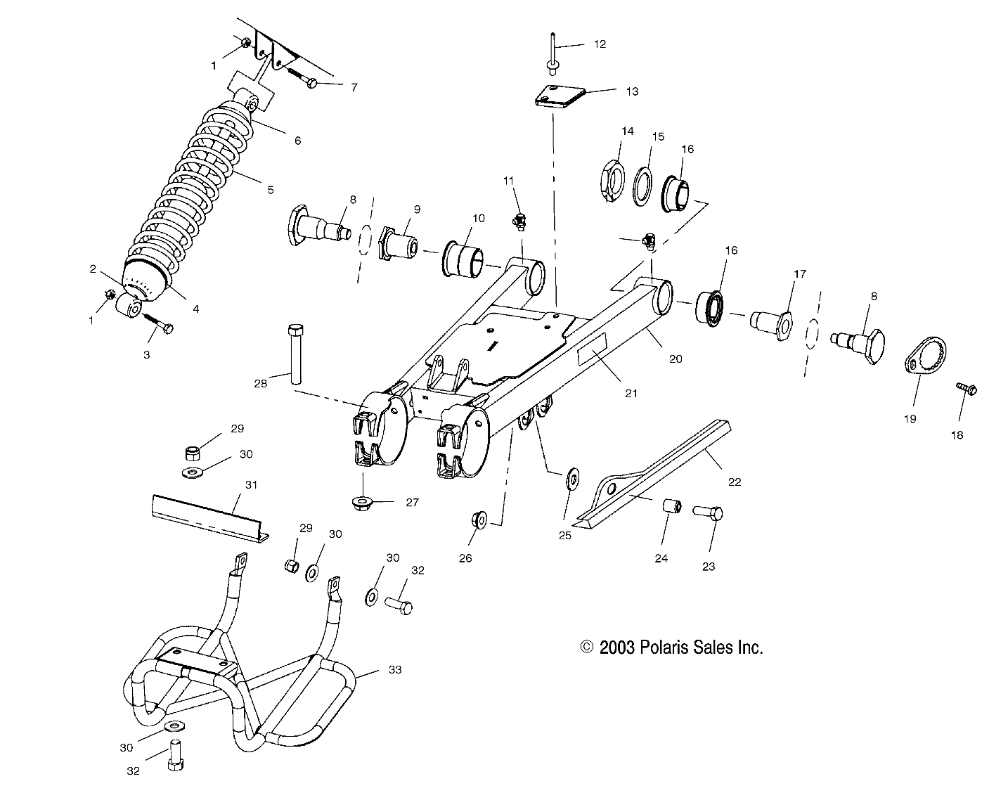 SWING ARM/SHOCK MOUNTING - A04CL50AA (4986288628B13)