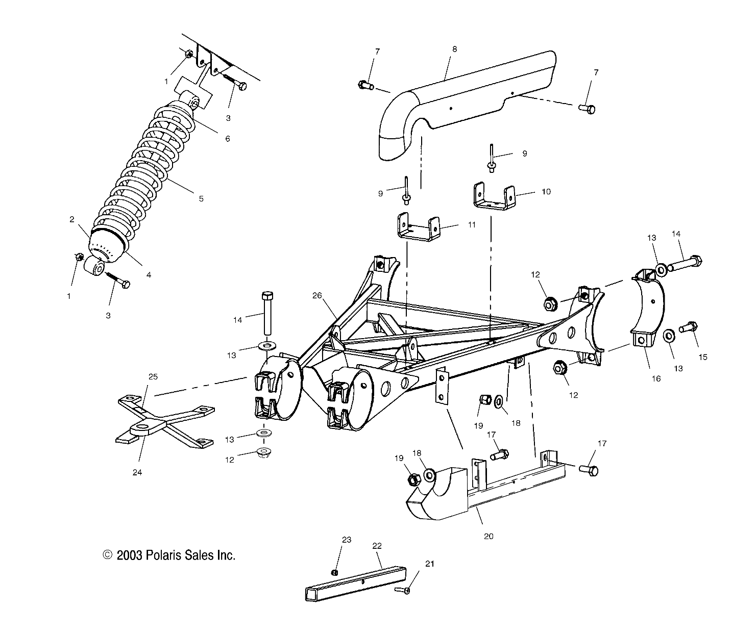 SWING ARM WELDMENT (REAR) - A04CL50AA (4986288628C02)