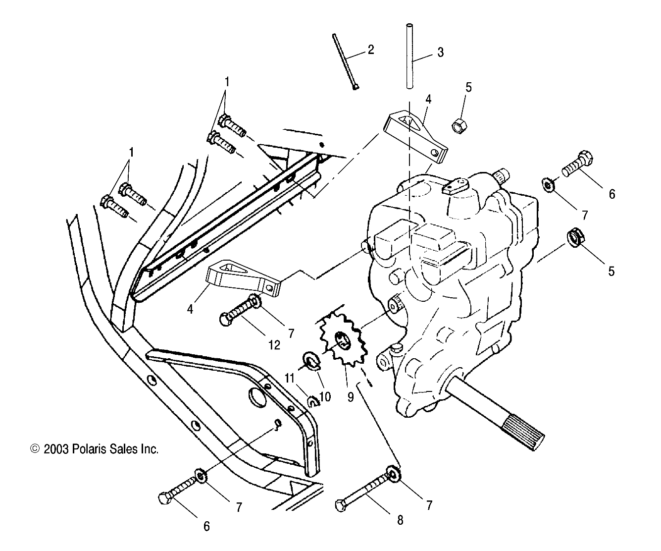 GEARCASE MOUNTING - A04CL50AA (4986288628C08)