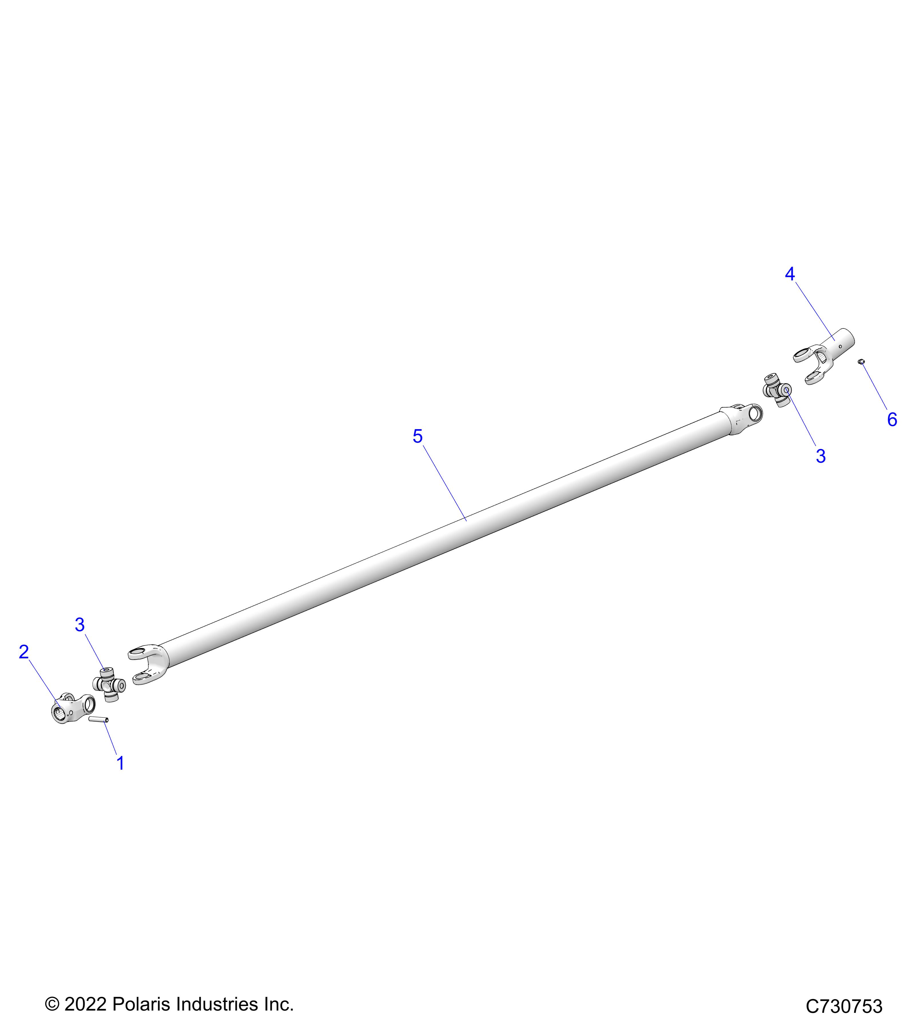 DRIVE TRAIN, FRONT PROP SHAFT - R24CCA57A1 (C730753)