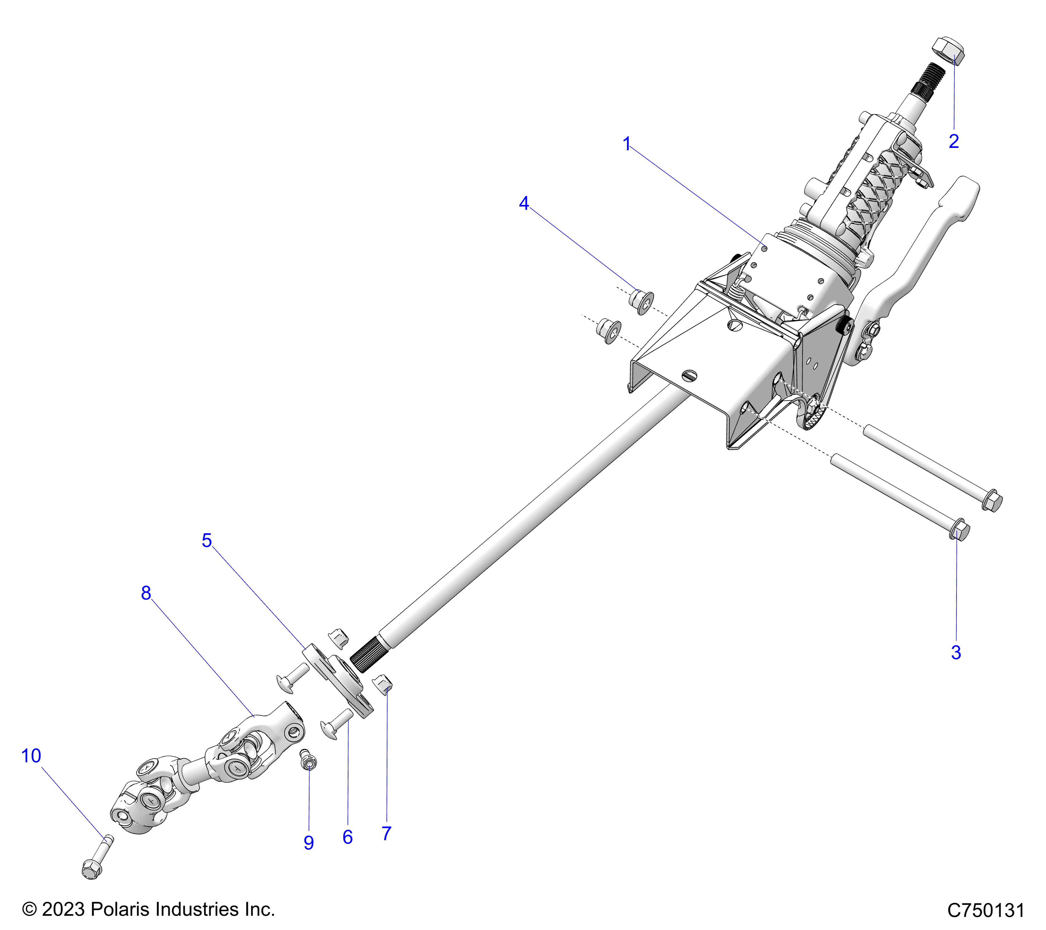 STEERING, LINKAGE & TILT - Z25R4P2KAE/BE (C750131)