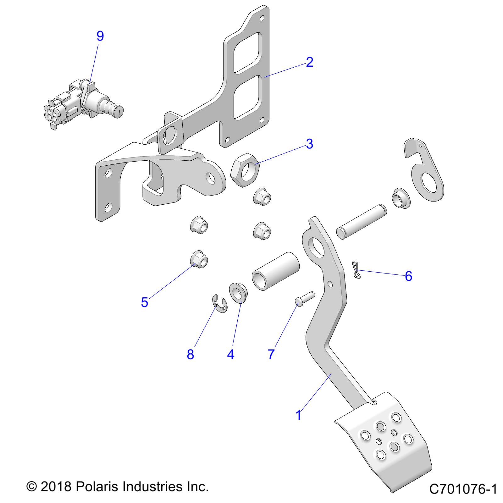 BRAKES, PEDAL AND MASTER CYLINDER - Z20ASS99C2/CH/FH (C701076-1)