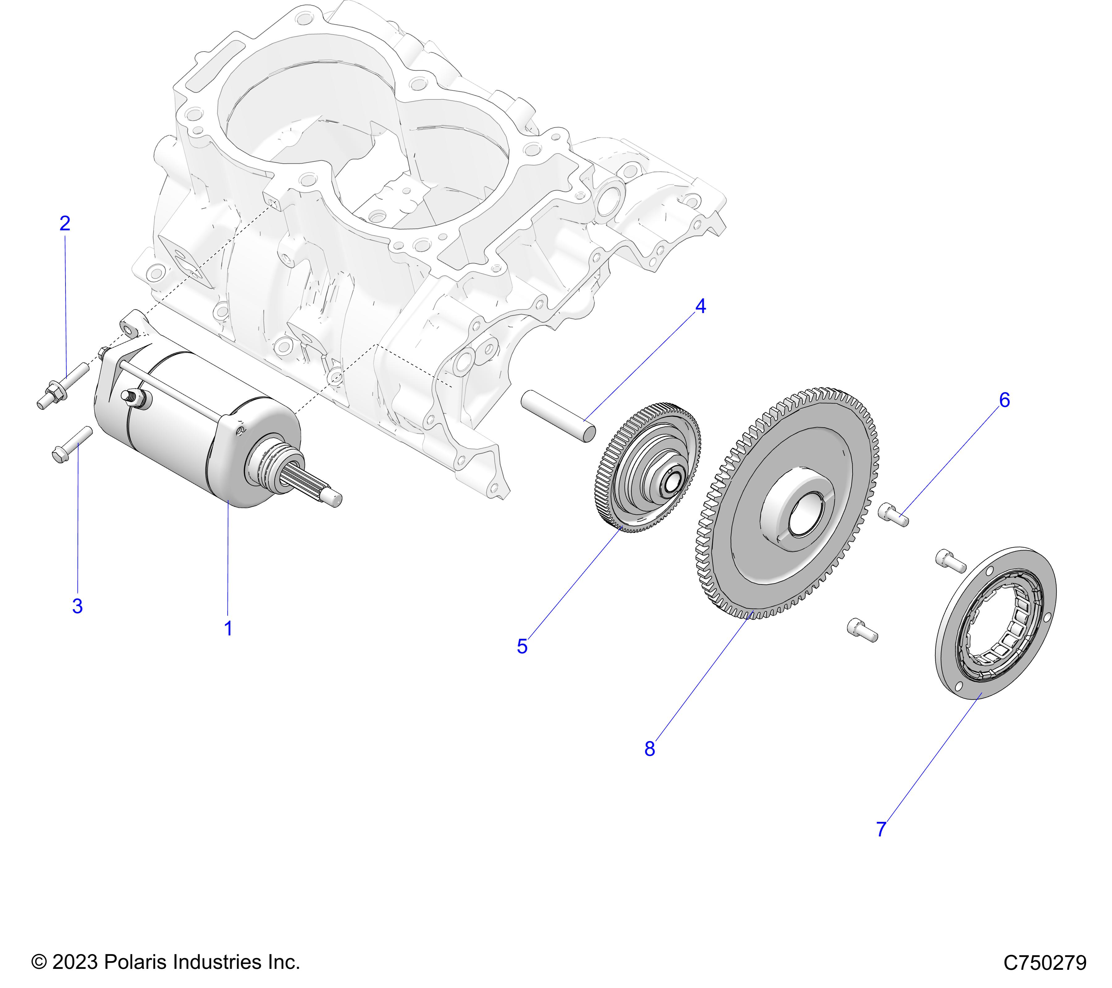 ENGINE, STARTER - Z25SPB92AF/BF (C750279)