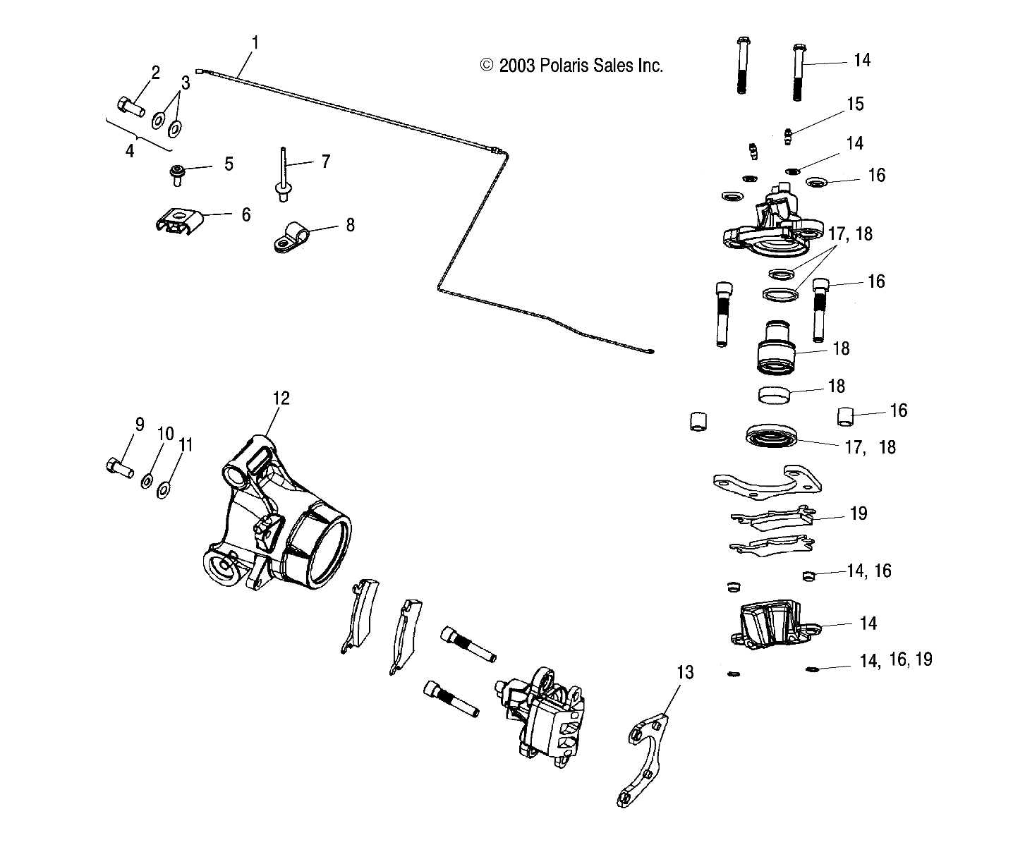 REAR CALIPER - A04CH42AQ/AR/AS/AT/AV (4987258725B09)