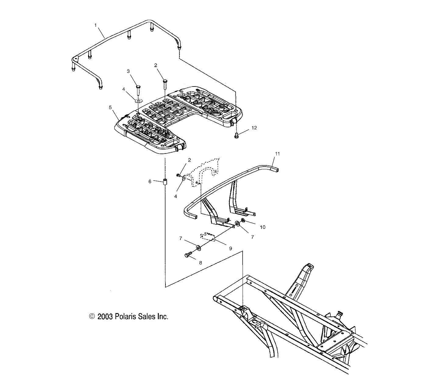 REAR RACK MOUNTING - A04CH42AQ/AR/AS/AT/AV (4987288728A06)