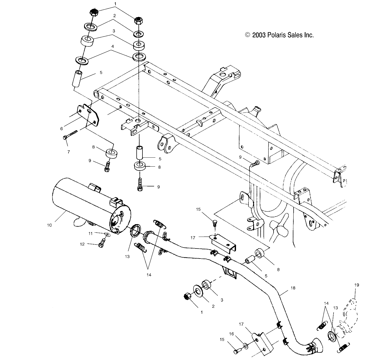 EXHAUST SYSTEM - A04CH50AO/AQ/AR/AS/AT/AV/AW/AX (4987288728B01)