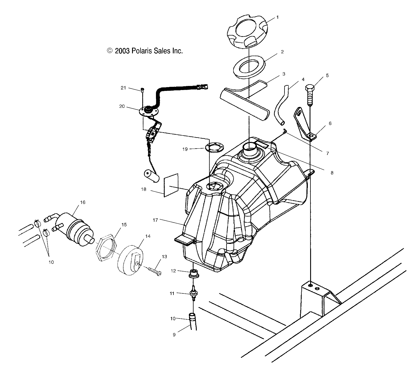 FUEL TANK - A04CH50AO/AQ/AR/AS/AT/AV/AW/AX (4987288728B03)