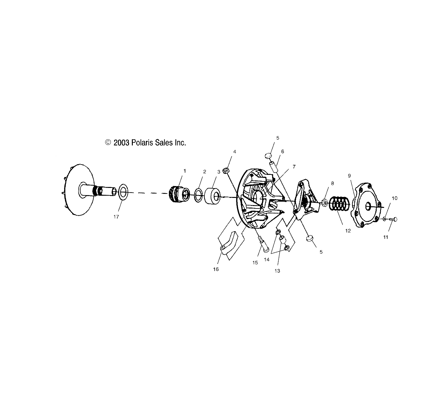 DRIVE CLUTCH - A04CH50AO/AQ/AR/AS/AT/AV/AW/AX (4987288728C06)