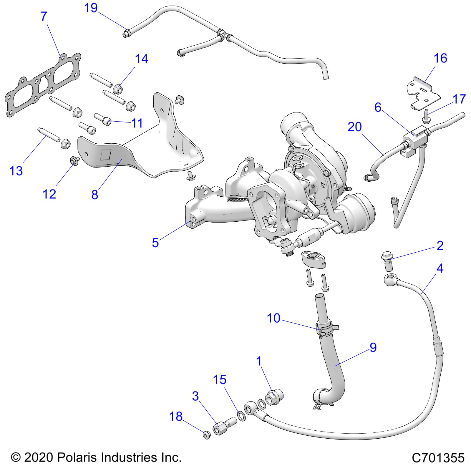 ENGINE, TURBO CHARGER MOUNTING - Z21N4E92AX/AG/BG/BX (C701355)