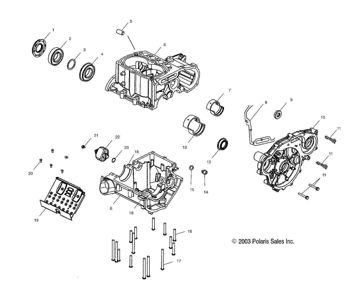 CRANKCASE - A04CH59AF/AH/AJ/AT/AV (4987318731D03)