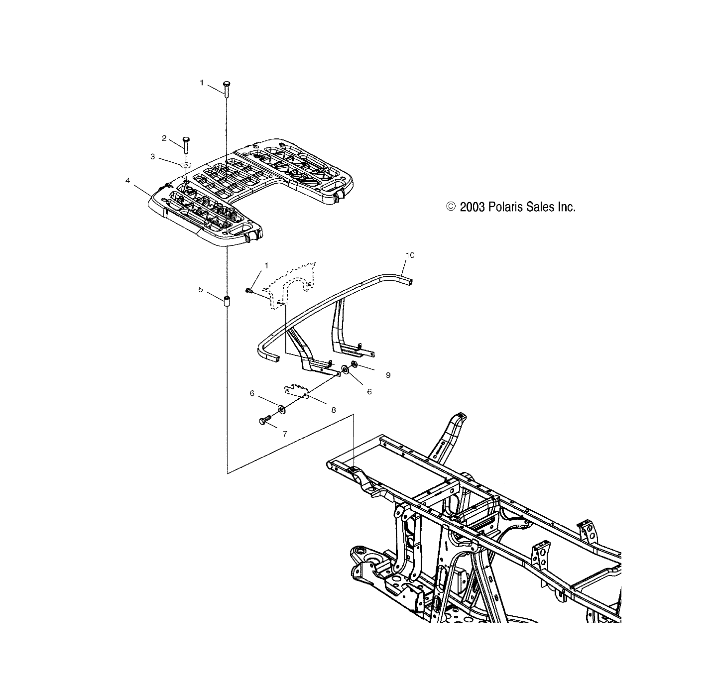 REAR RACK MOUNTING - A04CH68AK/AL/AN/AO (4987438743A06)