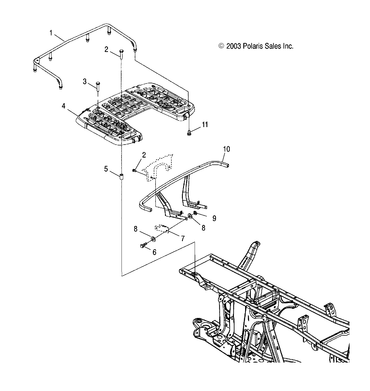 REAR RACK MOUNTING - A04CH68AP/AQ/AU/CU (4987468746A06)