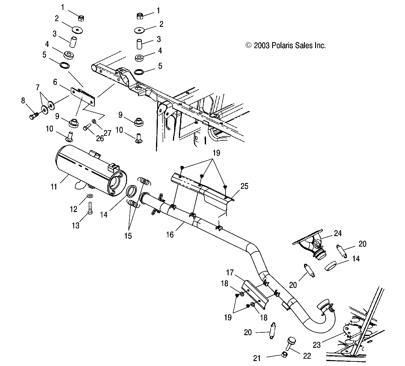 EXHAUST SYSTEM - A04CH68AP/AQ/AU/CU (4987468746A11)