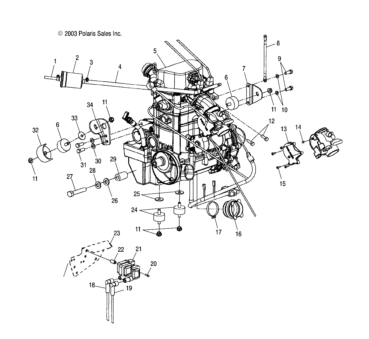 ENGINE MOUNTING - A04CH68AP/AQ/AU/CU (4987468746A13)