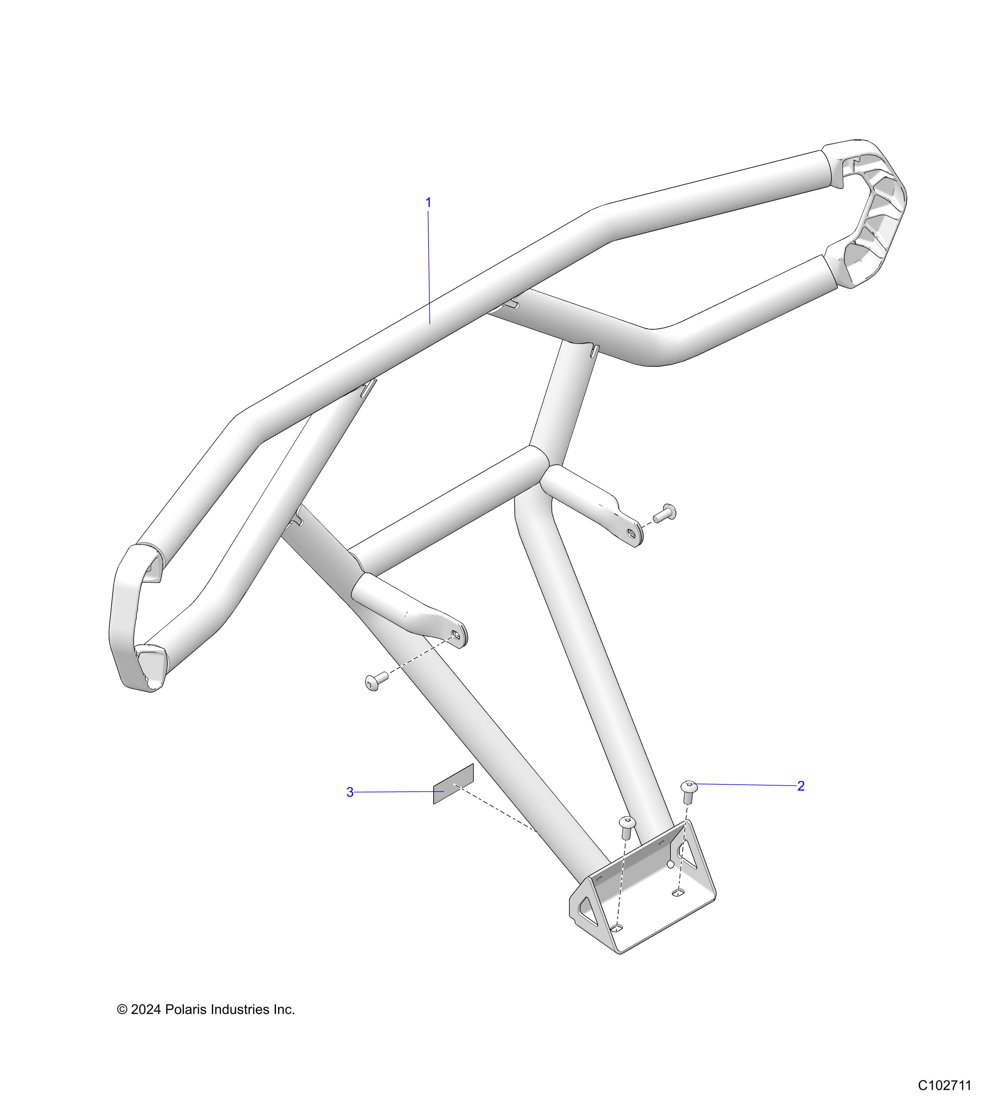 BODY, REAR BUMPER TRAIL - A25SHD57A9 (C102711)