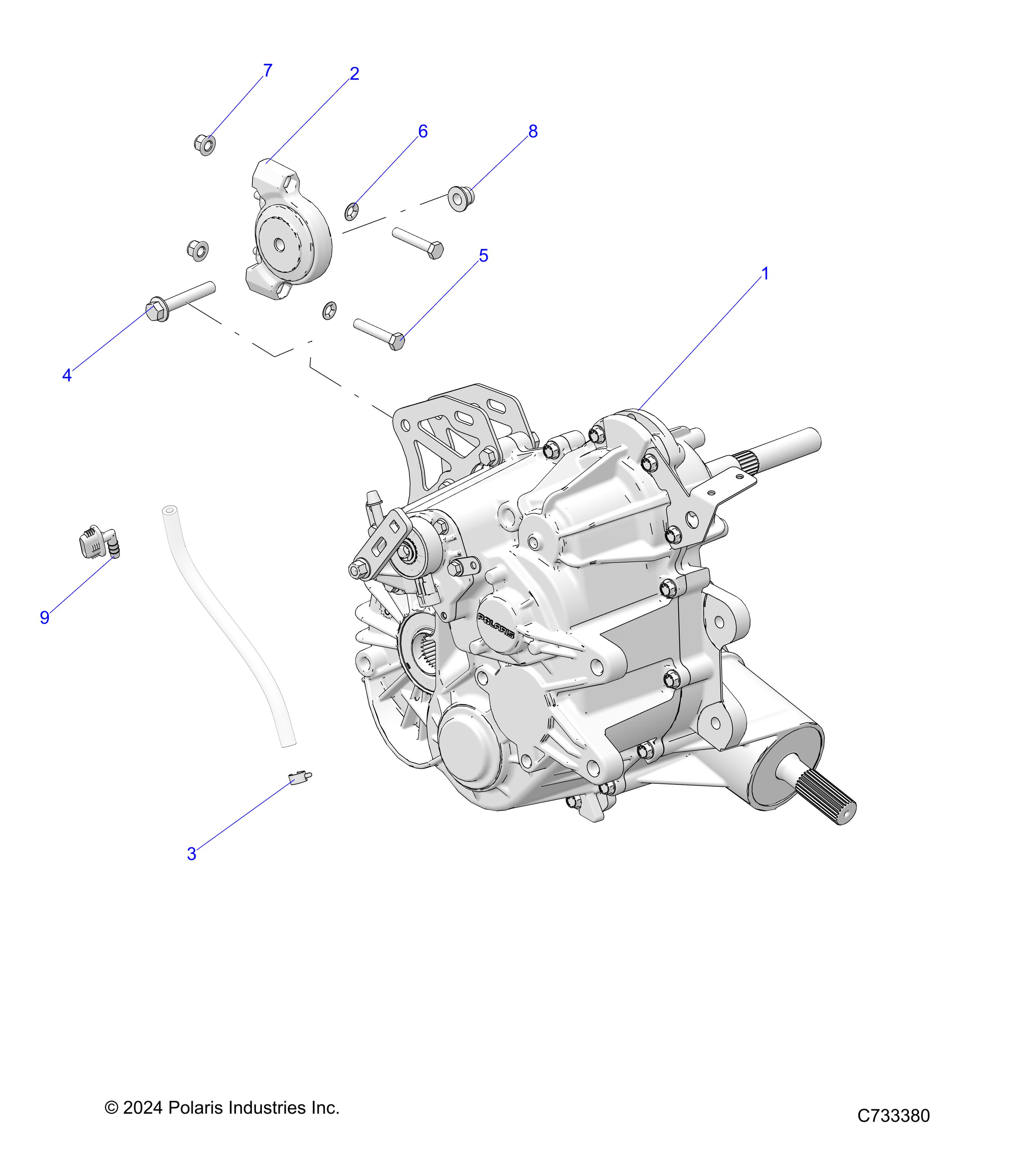 DRIVE TRAIN, MAIN GEARCASE MOUNTING - R25M4E57L5 (C733380)