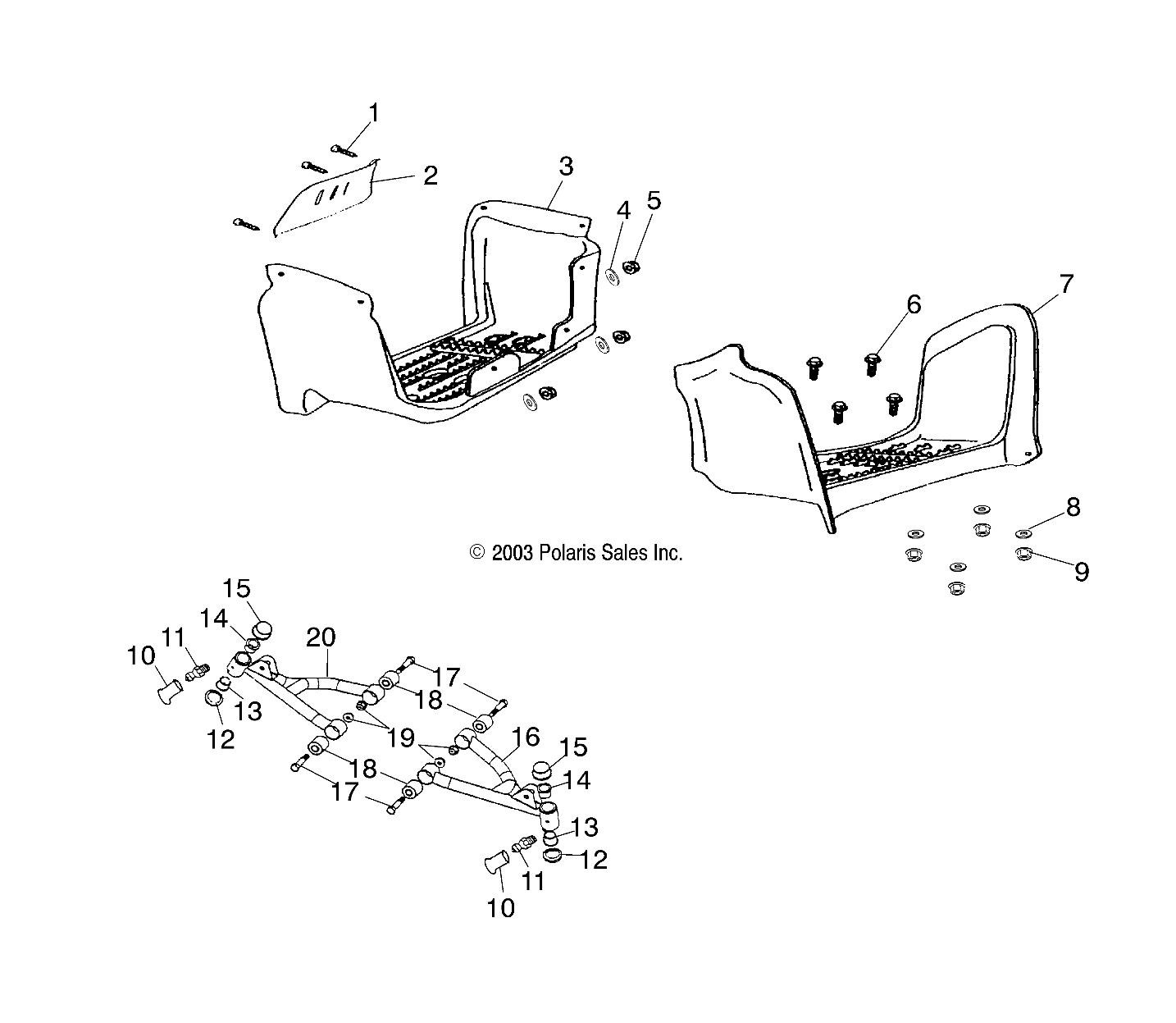 SWING ARM/FOOTREST - A04FA09CA/CB (4987808780B03)