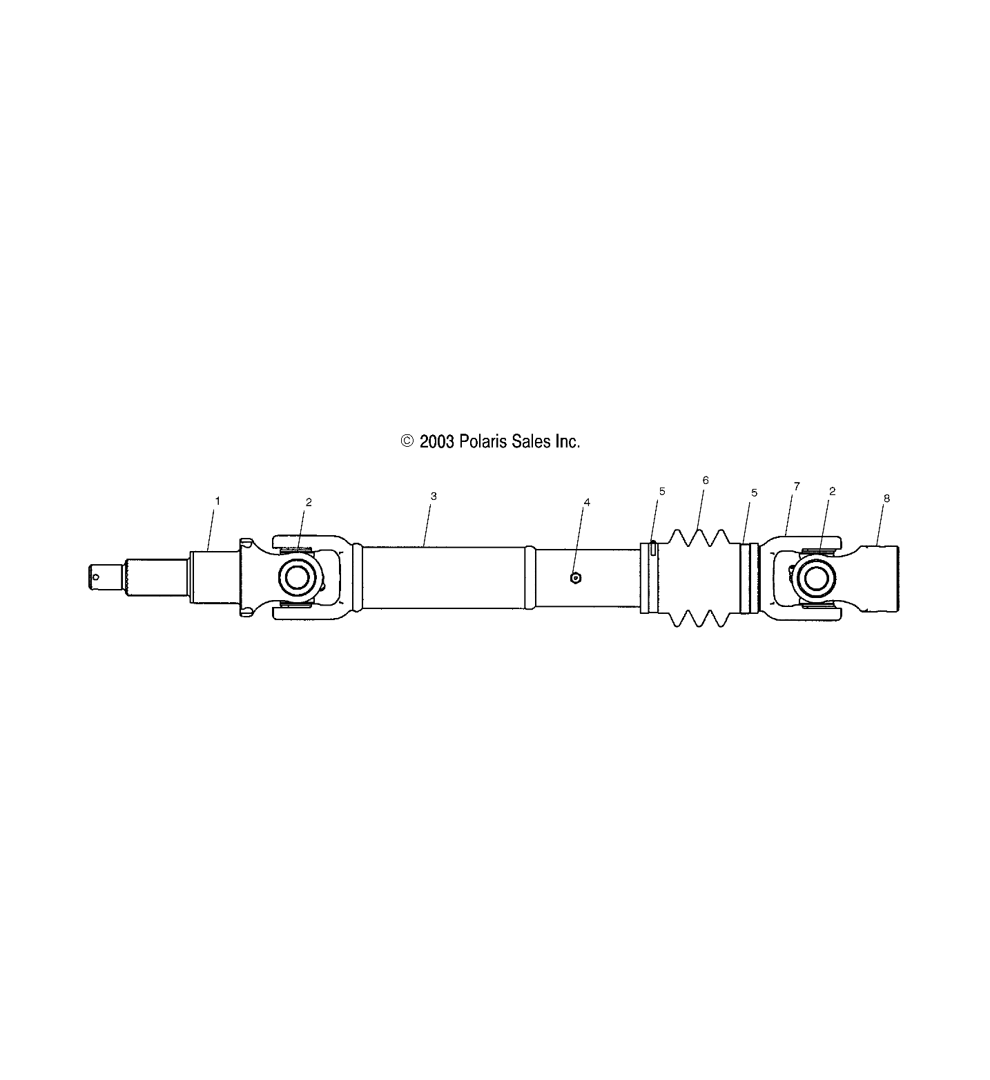 MID DRIVESHAFT (6X6) - A04RF50AA (4987918791B09)